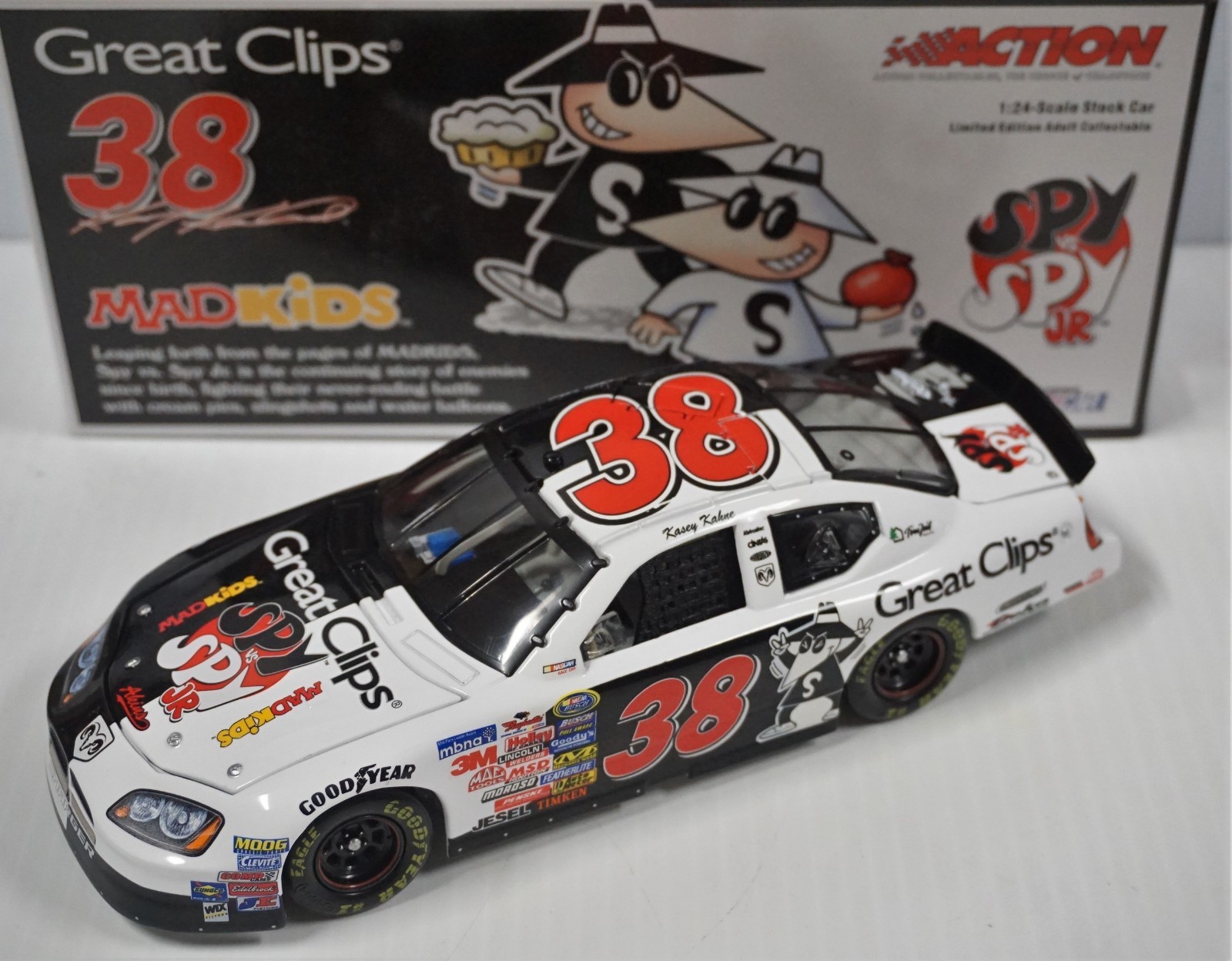 1/24 Kasey Kahne #38 Great Clips / Spy vs. Spy Kids Jr 2005 Charger Diecast Car 1/24 Kasey Kahne #38 Great Clips / Spy vs. Spy Kids Jr 2005 Charger Diecast Car