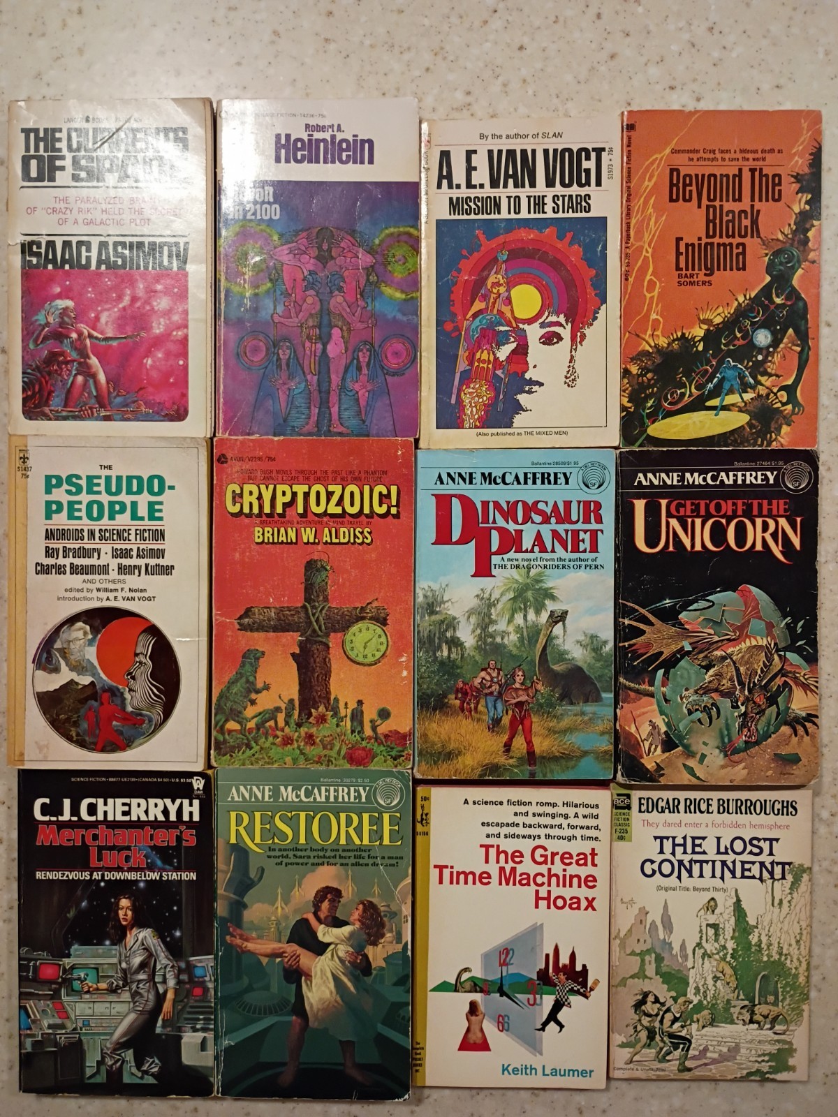 Large Lot of 12 Vintage Sci-fi Classic Books Paperbacks FAST 