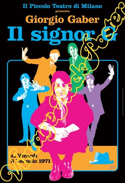 GIORGIO GABER - IL SIGNOR G, Milano Piccolo Teatro 8 January 1971 poster -1128