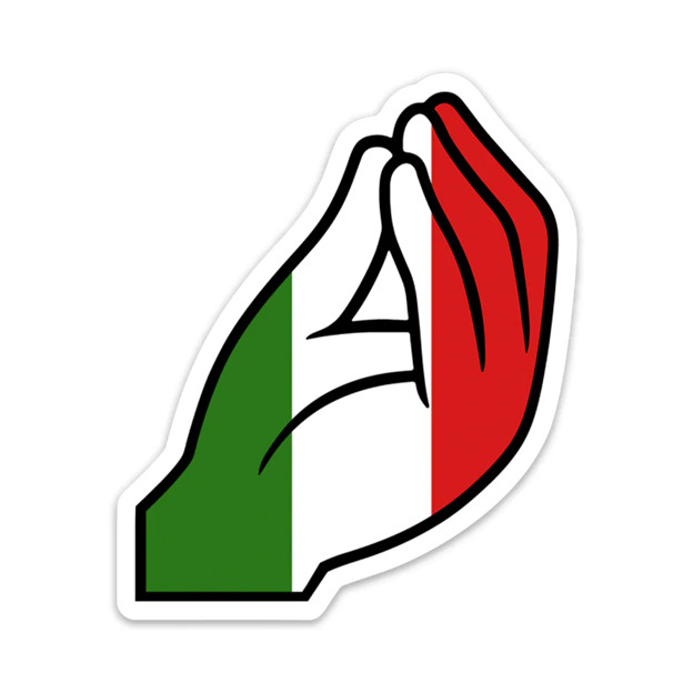 Italian Hand Gesture, Vinyl Die Cut Sticker