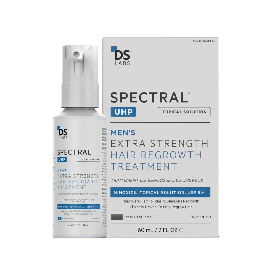 DS Labs Spectral.UHP 5% Minoxidil Hair Serum for Thinning Hair, 60 mL