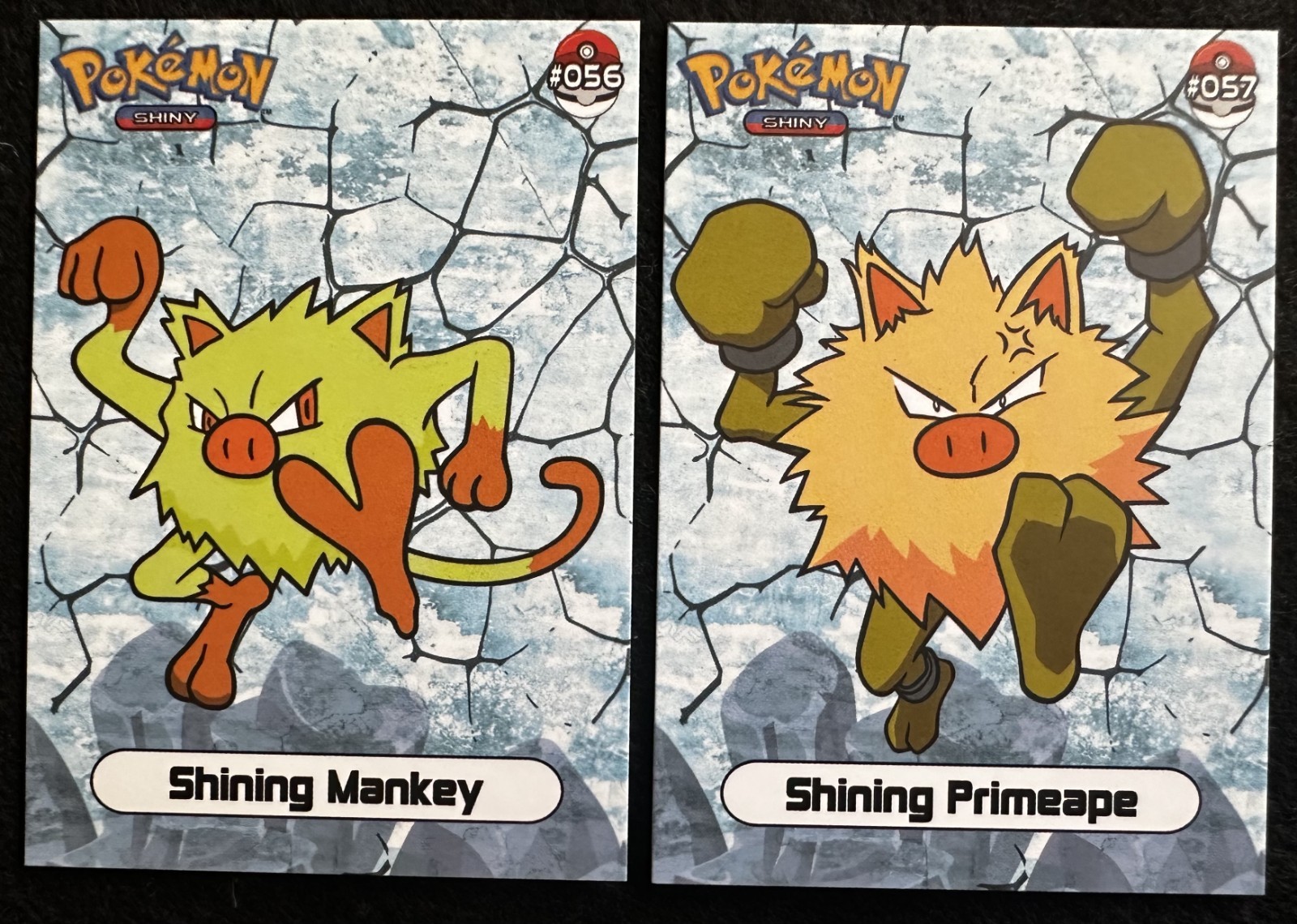 MANKEY X PRIMEAPE EVOLUTION LOT - POKEMON SHINY INFINITY RARE CCG MANKEY X PRIMEAPE EVOLUTION LOT - POKEMON SHINY INFINITY RARE CCG