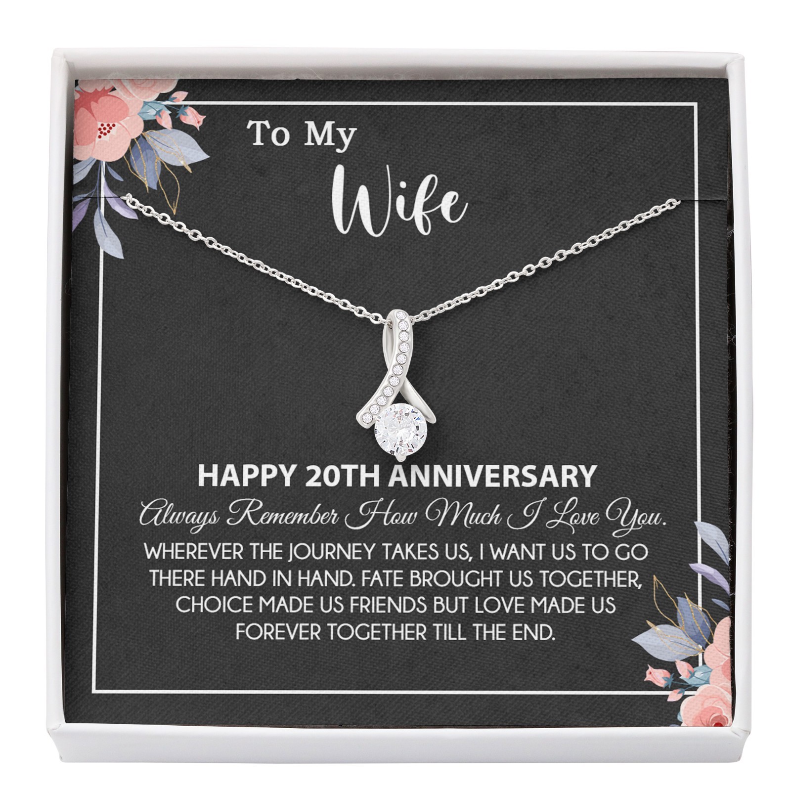20th Anniversary Gift For Wife Necklace, 20 Year Anniversary, 20th Wedding Gift