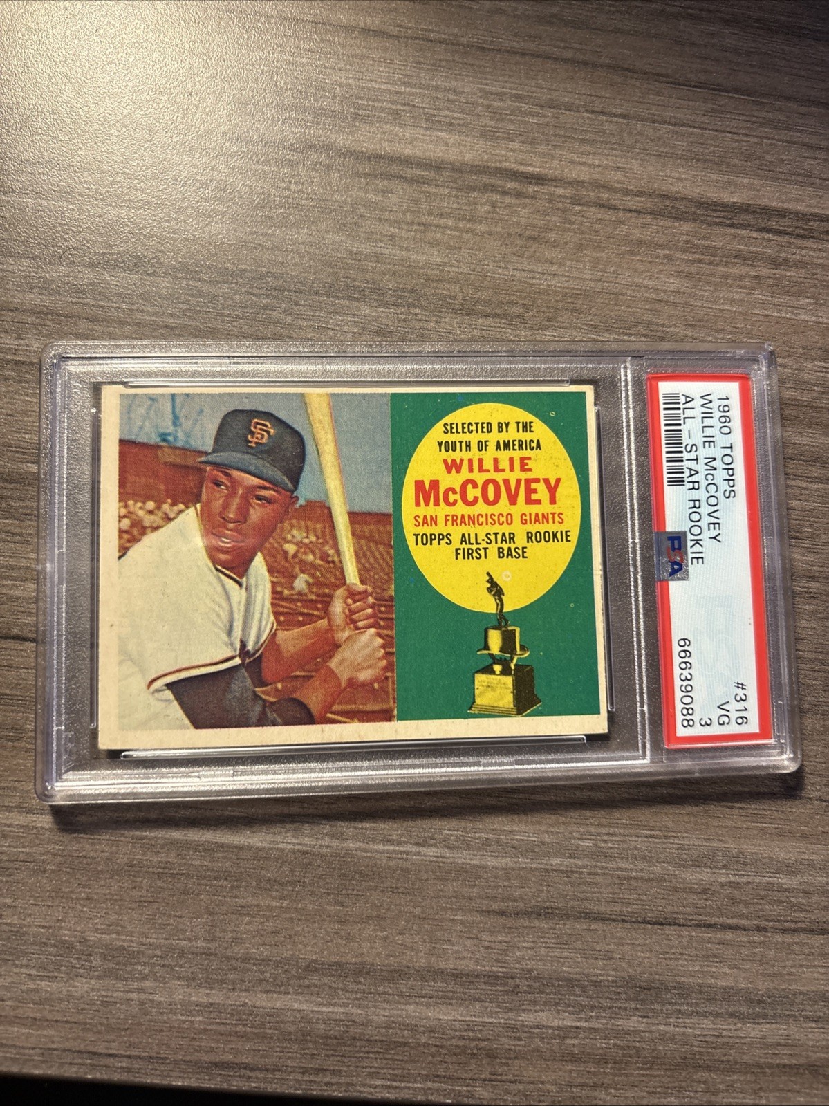 1960 Topps - Topps All-Star Rookie Willie McCovey #316 (RC)