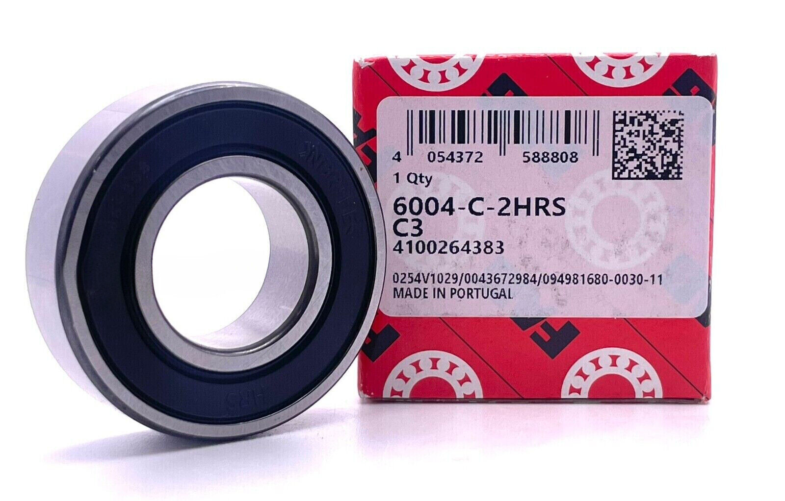 NEW FAG 6004 2RS C3 BALL BEARING, RUBBER SEALED 20x42x12 mm 6004-C-2HRS C3