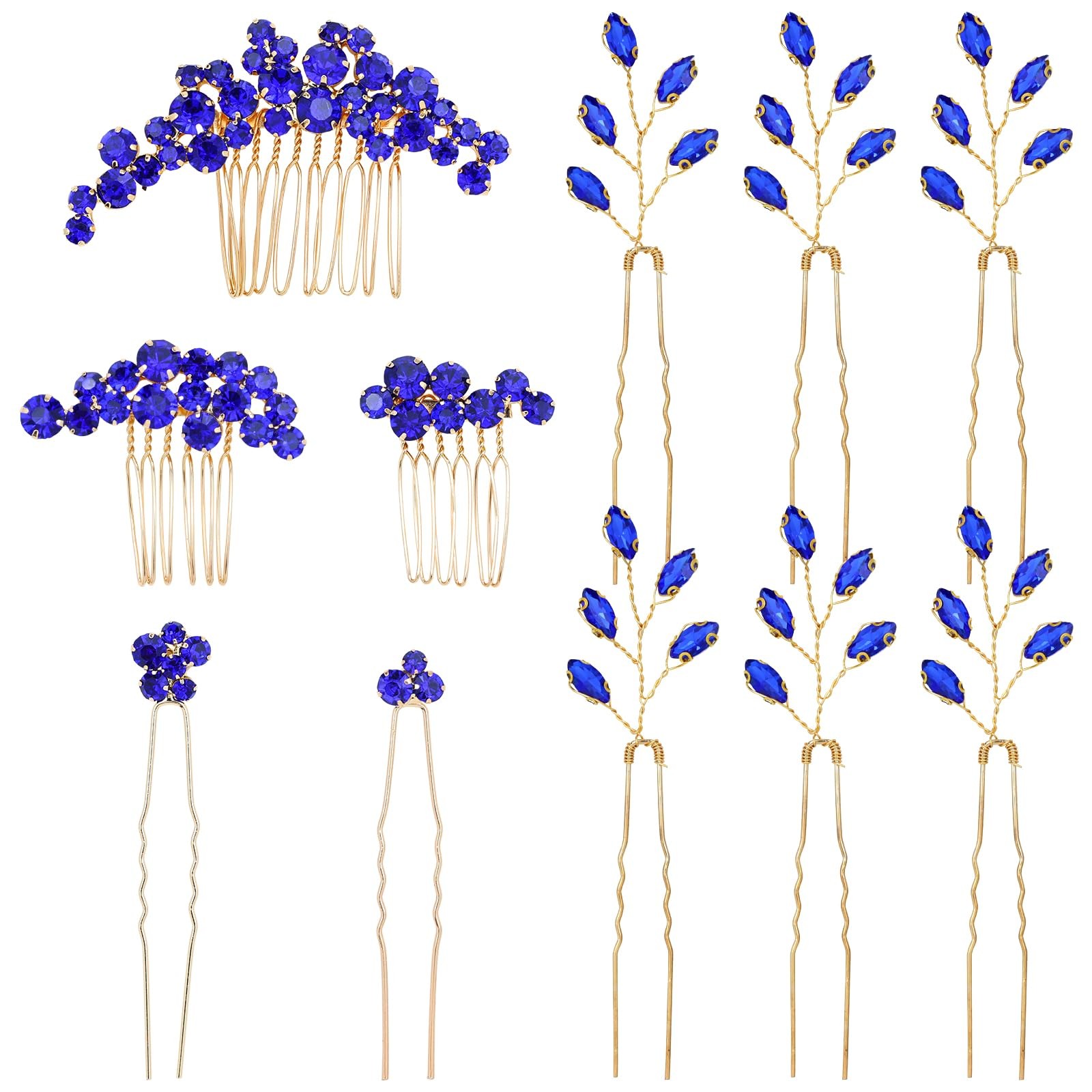 inSowni 11 Pieces Vintage Royal Blue Headpieces Party Prom Wedding Bridal Rhi... inSowni 11 Pieces Vintage Royal Blue Headpieces Party Prom Wedding Bridal Rhi...