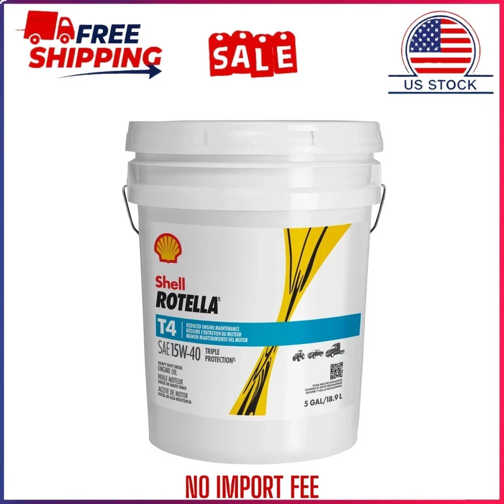HOT Shell ROTELLA T4 Triple Protection Diesel Conventional Engine Oil 15W-40