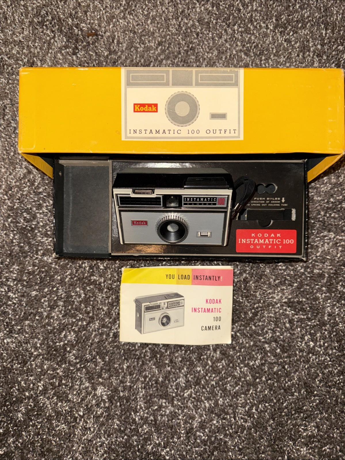 Vintage Kodak Instamatic Camera 100 with Box And Original Manual Vintage Kodak Instamatic Camera 100 with Box And Original Manual