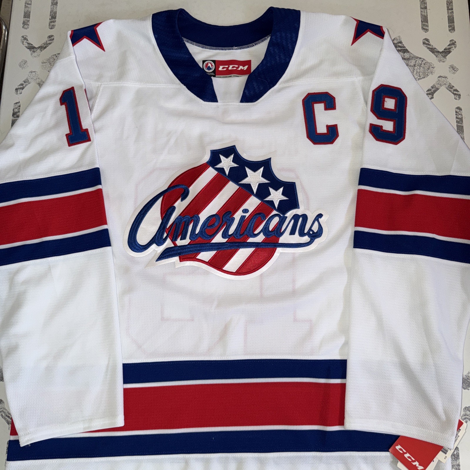 NWT ROCHESTER AMERICANS CCM Hockey Jersey #19 NEMTIN White Large AHL