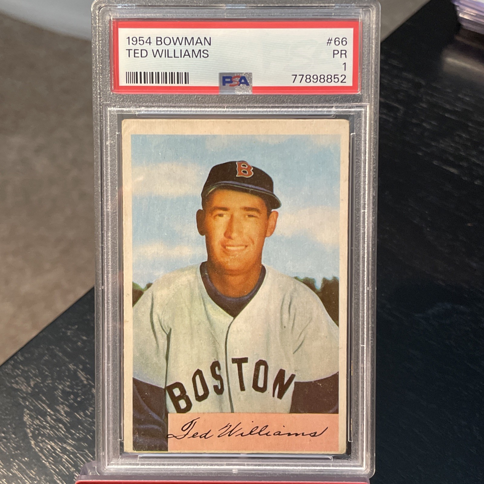 1954 Bowman #66 Ted Williams PSA 1 Vintage HOF SP
