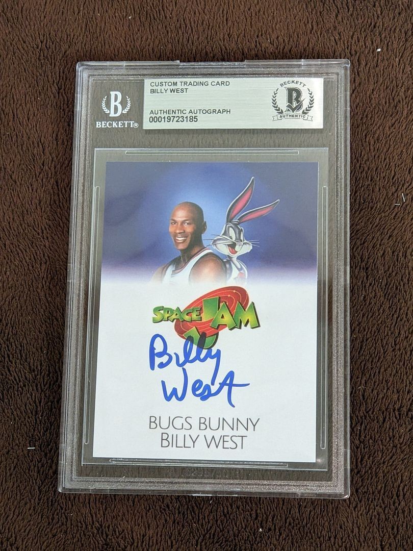 CUSTOM TRADING CARD BAS AUTHENTIC AUTO BILLY WEST BUGS BUNNY