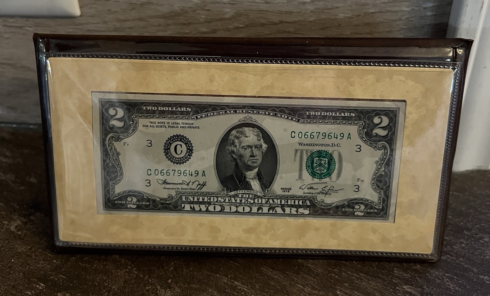 Bicentennial Commemorative Two Dollar Bill First Day of Issue  April 13, 1976