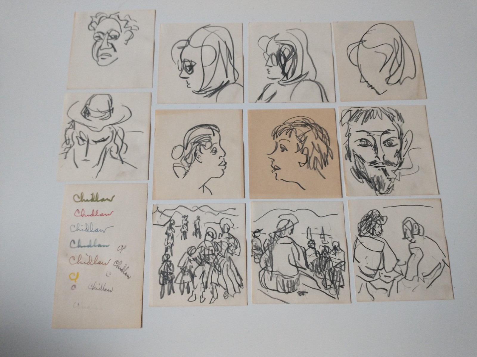 Paul Chidlaw 10 Gestural Sketches 3 1/2\