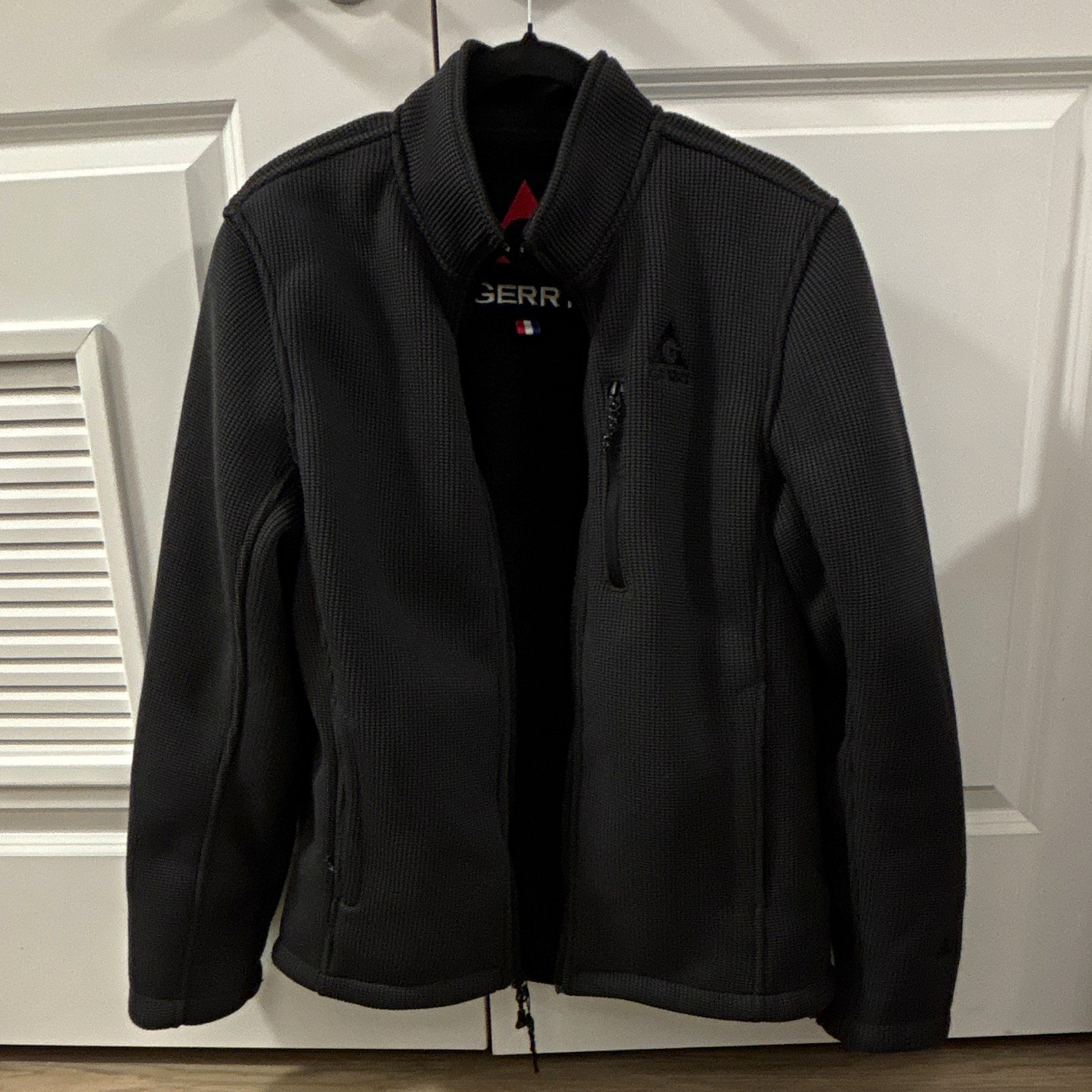 Gerry Men’s L Black Polyester Fleece Full Zip Stand-Up Jacket 1047676
