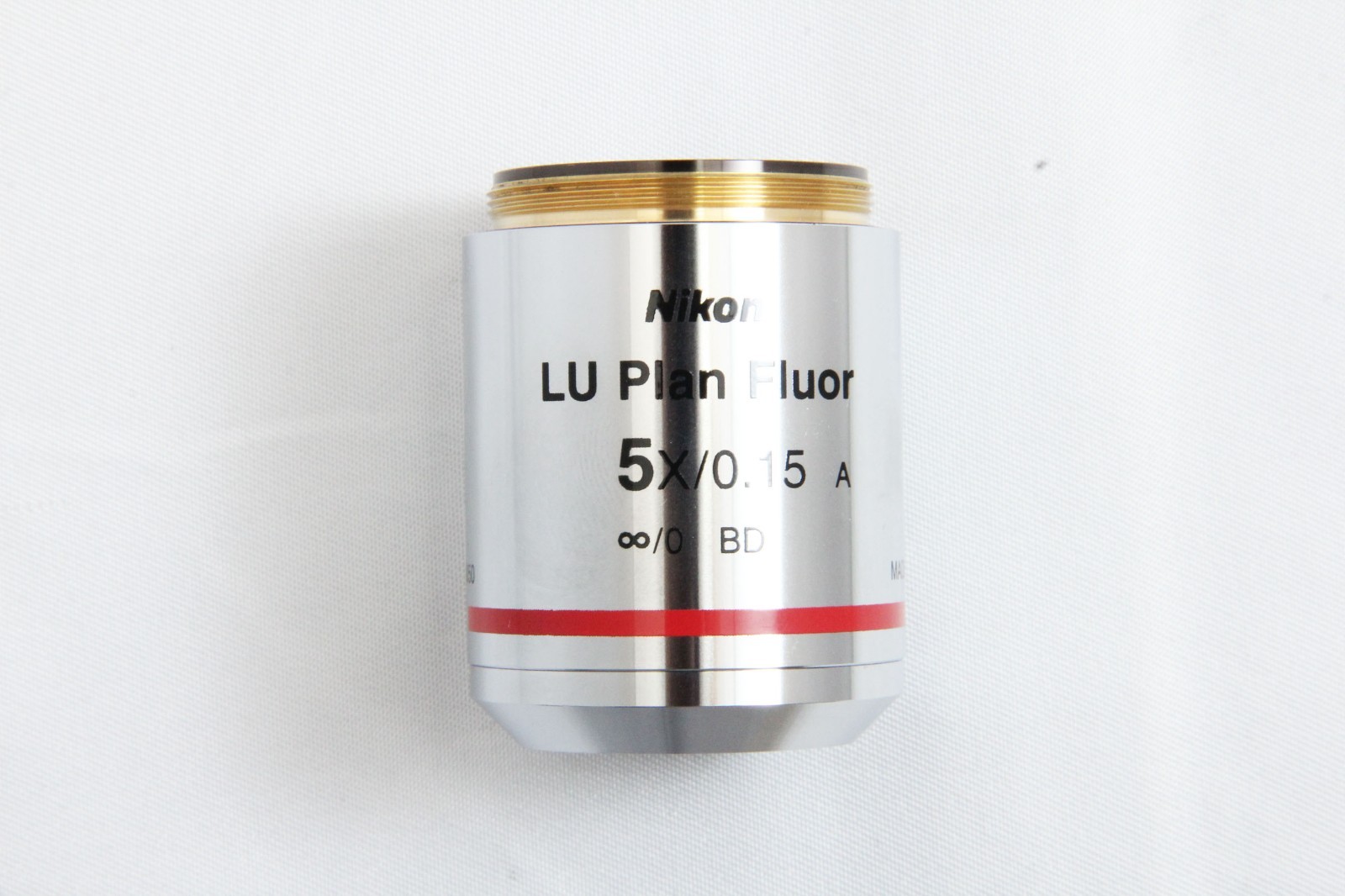 Nikon LU Plan Fluor 5x / 0.15 A ∞/0 BD WD18 OFN25 Microscope Objective Lens