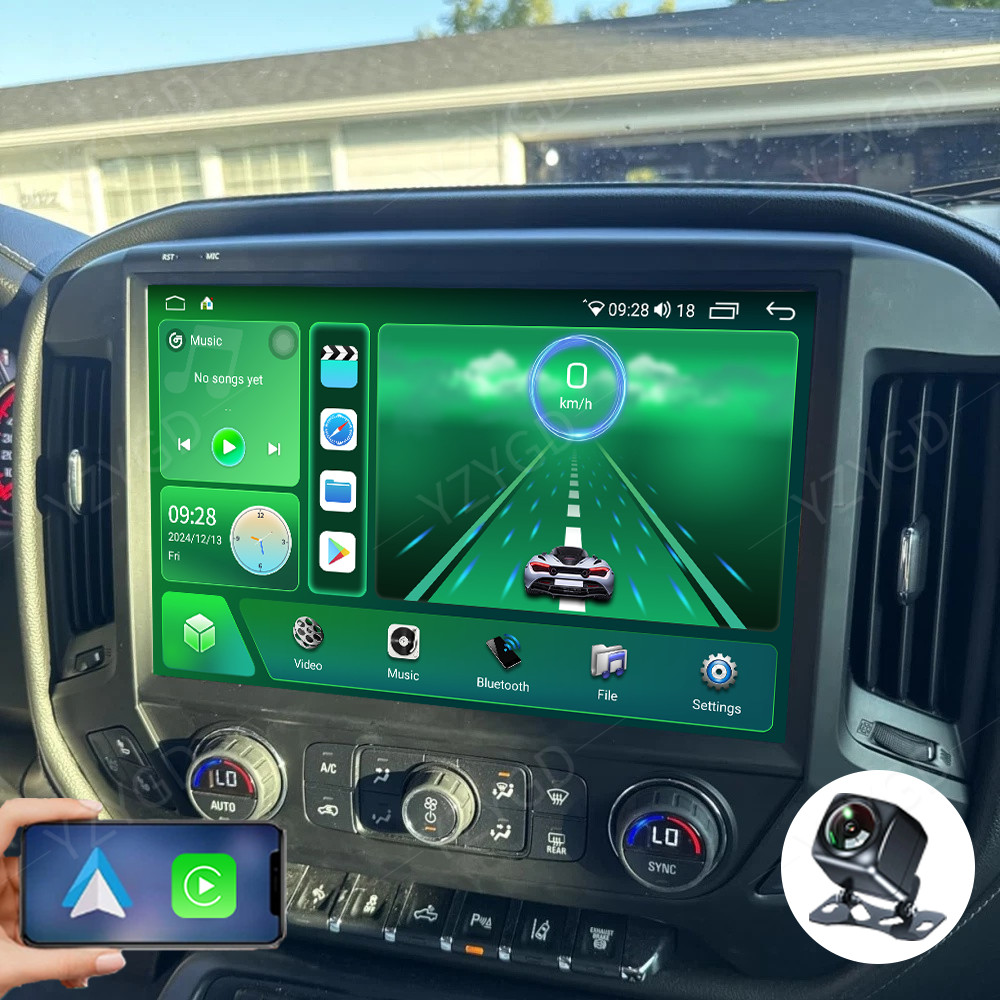 For Chevrolet Silverado GMC Sierra Apple Carplay GPS 2014-2018 Stereo Car Radio