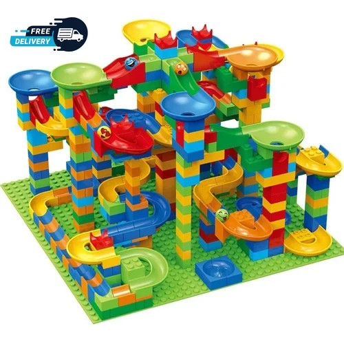 168 Pcs Marble Run Building Blocks Classic Blocks STEM Toy Bricks Set Kids Race 168 Pcs Marble Run Building Blocks Classic Blocks STEM Toy Bricks Set Kids Race