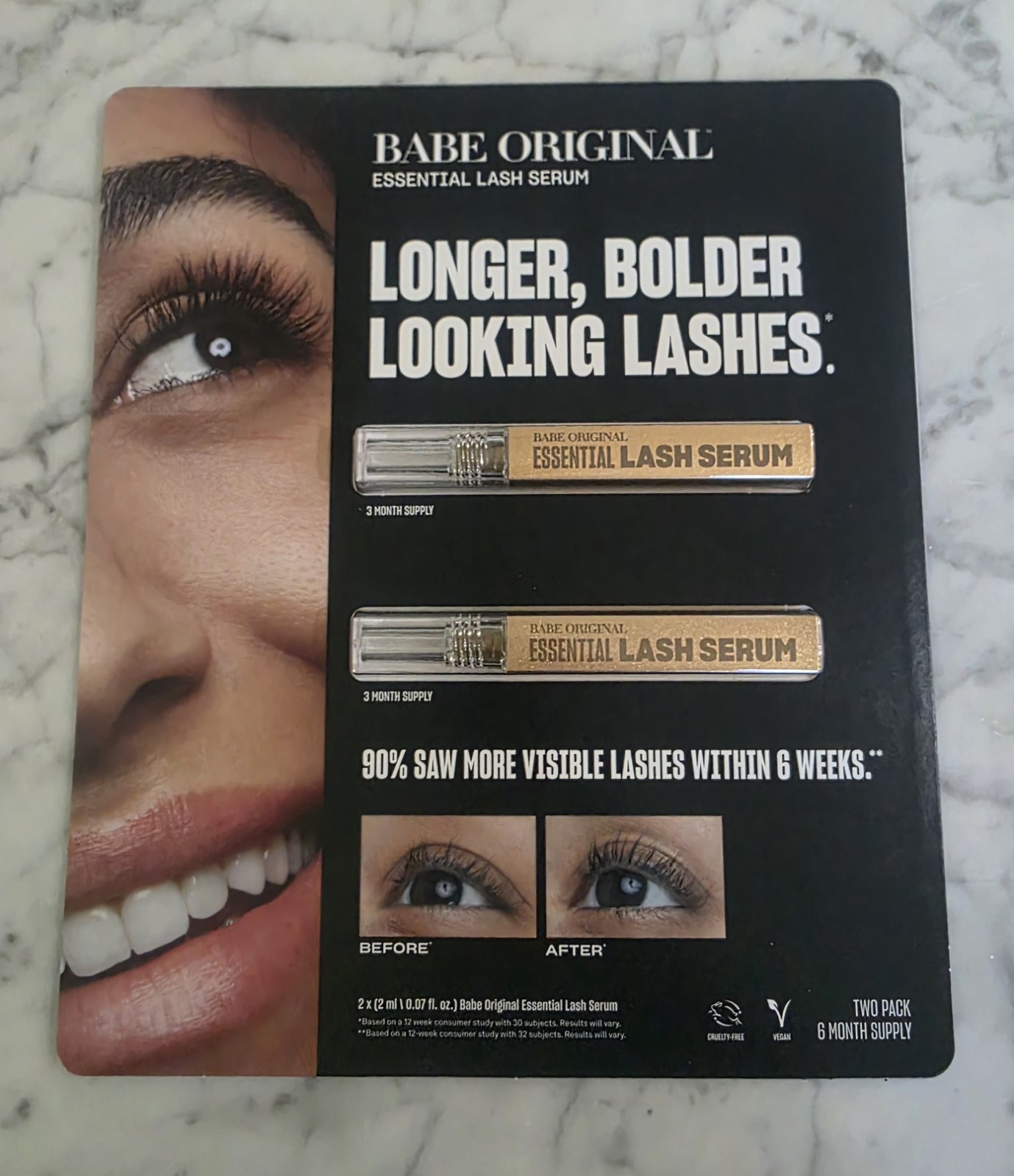 AUTHENTIC Original Babe Eyelash Serum - 2 pk x 0.07 fl oz. BEATS GRANDE LASH AUTHENTIC Original Babe Eyelash Serum - 2 pk x 0.07 fl oz. BEATS GRANDE LASH