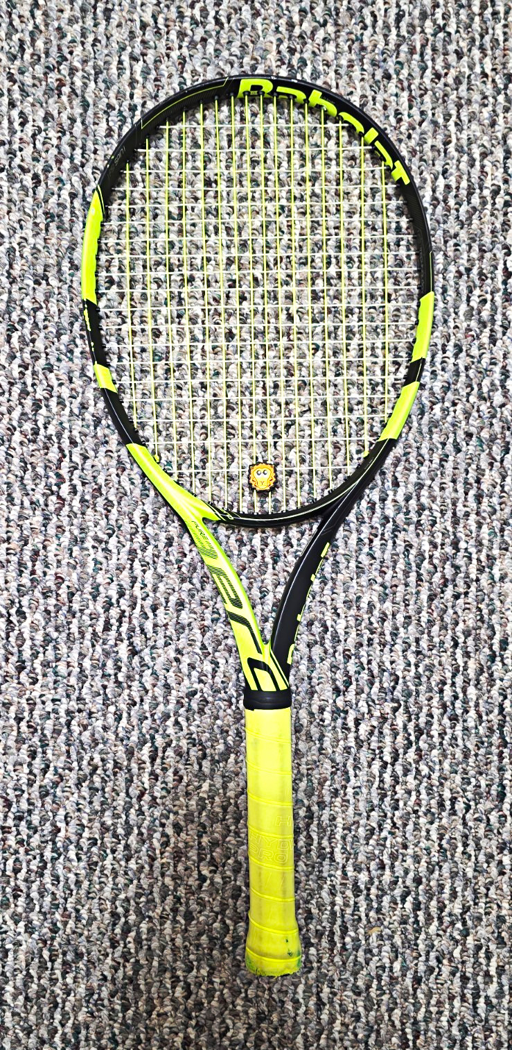 Babolat Pure Aero Tennis Racquet Yellow/Black Neon Yellow Grip Tape Babolat Pure Aero Tennis Racquet Yellow/Black Neon Yellow Grip Tape