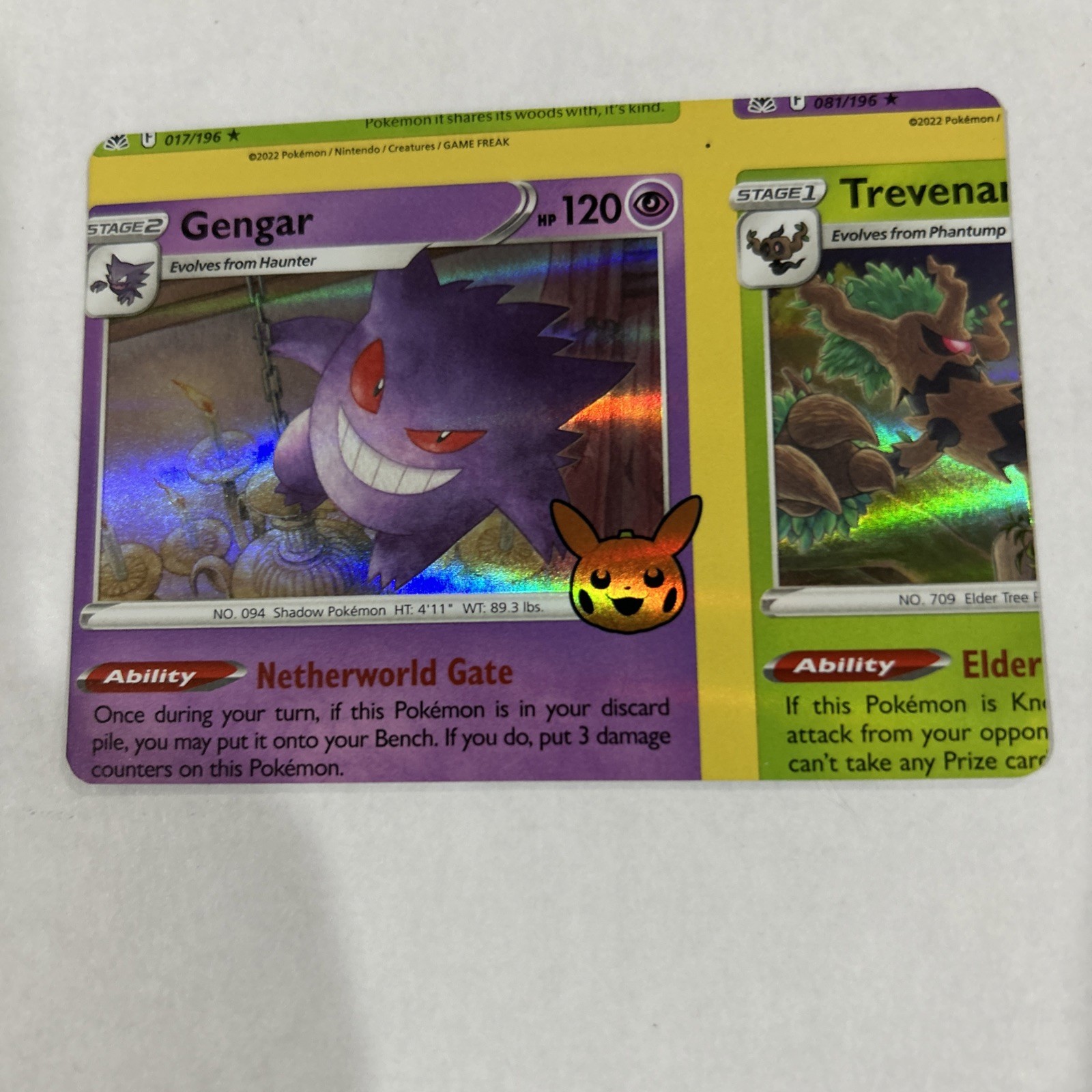 Pokemon Error Gengar Holo Trick Or Trade Set NFC (non Factory Cut) - K20