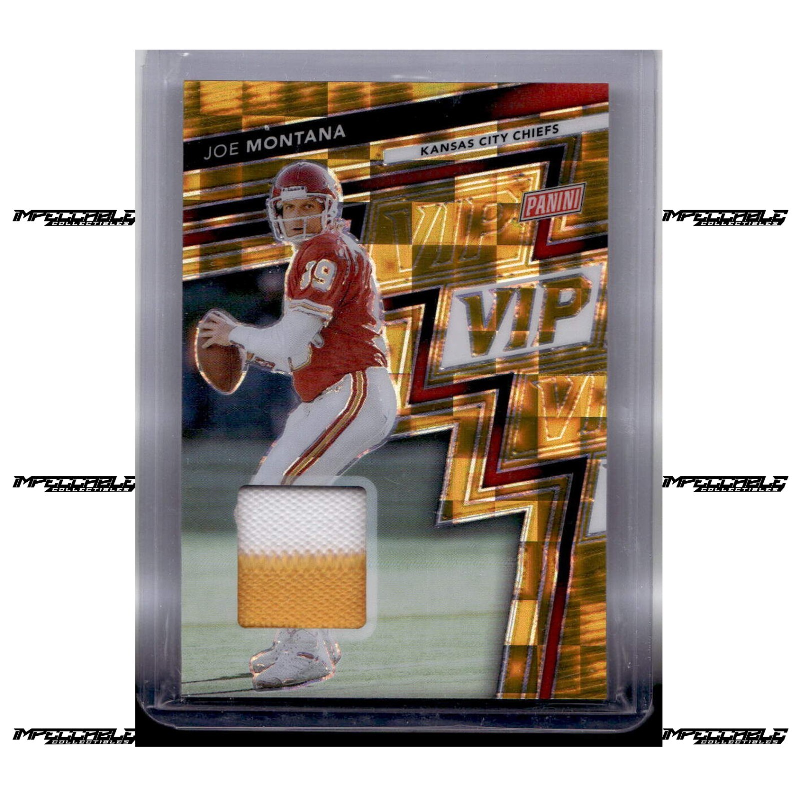 2025 Panini National NSCC VIP - Gold #28 Joe Montana Patch 10/10 GAME WORN