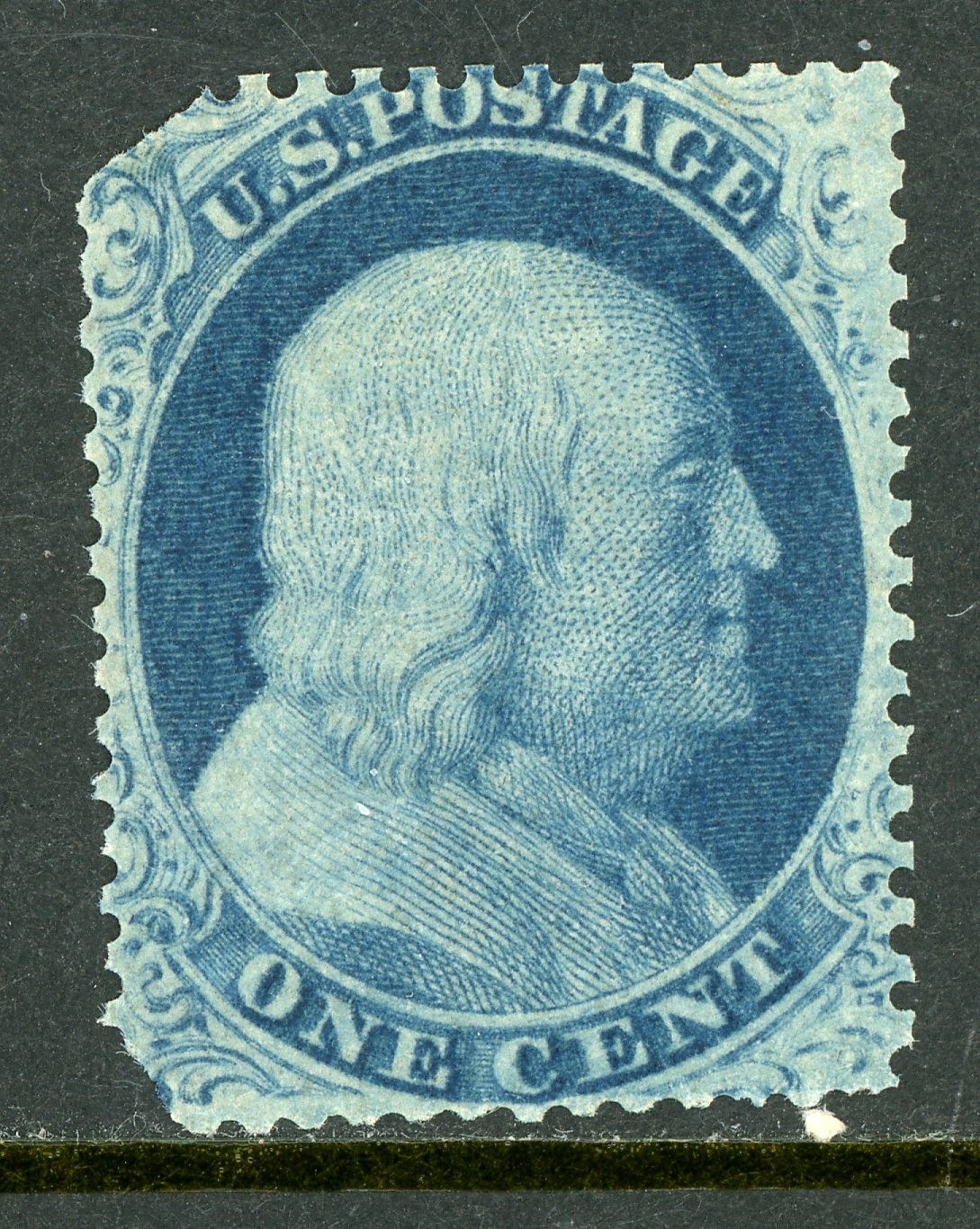 USA 1857 Franklin 1¢ Blue Type V Scott #24 Mint S164 USA 1857 Franklin 1¢ Blue Type V Scott #24 Mint S164