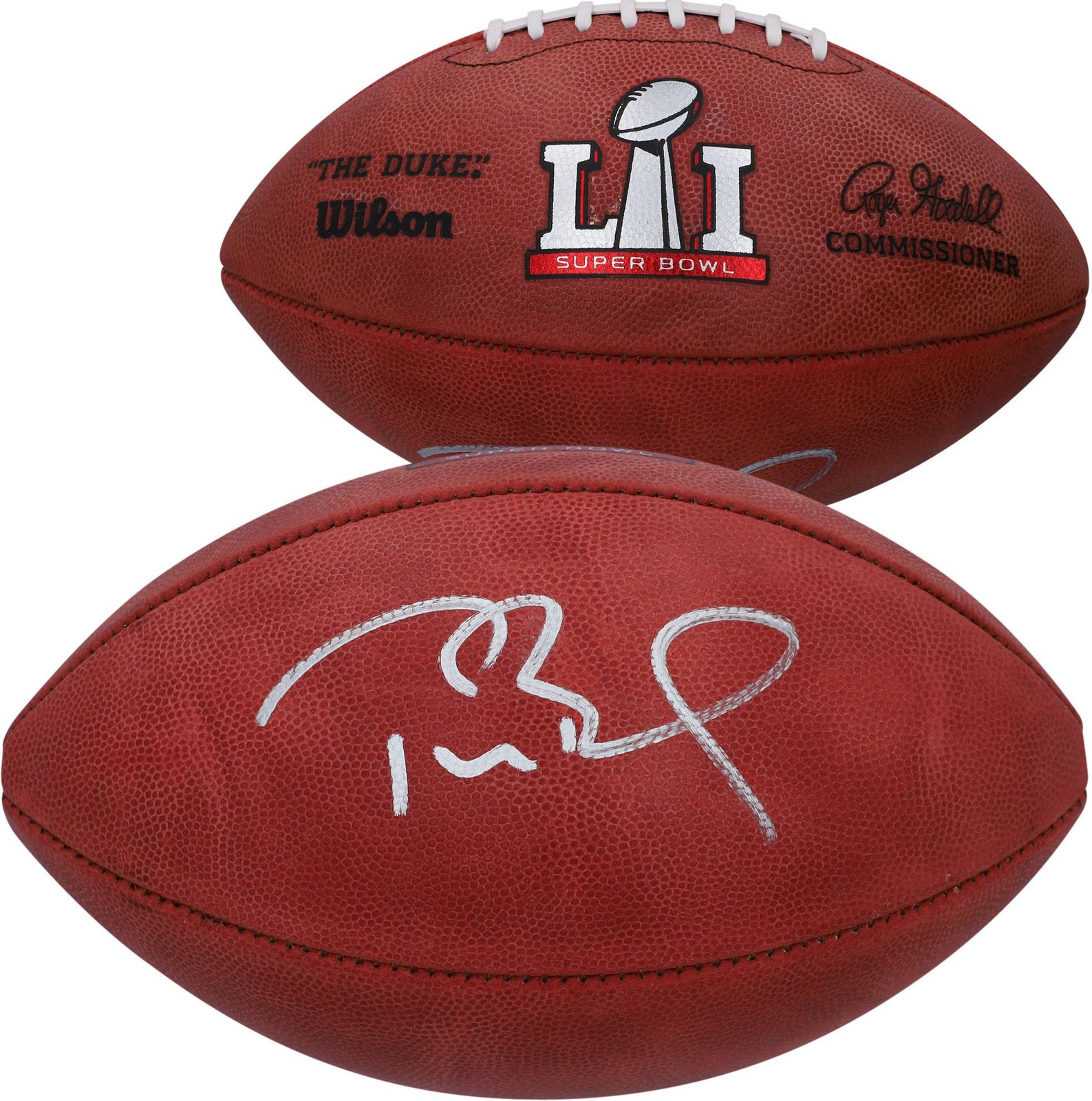 TOM BRADY Signed New England Patriots Super Bowl LI Pro Football FANATICS