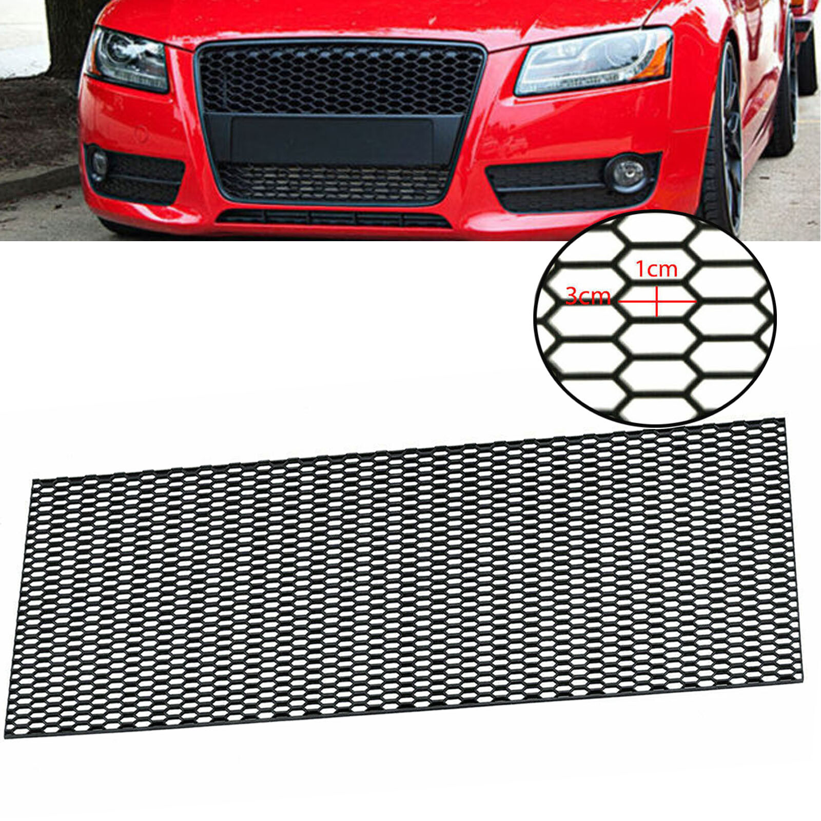 47''x16'' Universal ABS Car Racing Honeycomb Mesh Grill Spoiler Bumper Vent US 47''x16'' Universal ABS Car Racing Honeycomb Mesh Grill Spoiler Bumper Vent US