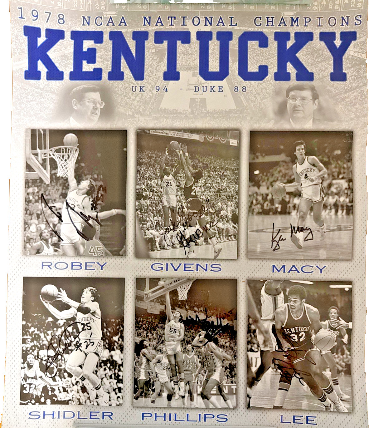 1978 Kentucky Wildcats NCAA Champions Signed 1978 Kentucky Wildcats NCAA Champions Signed