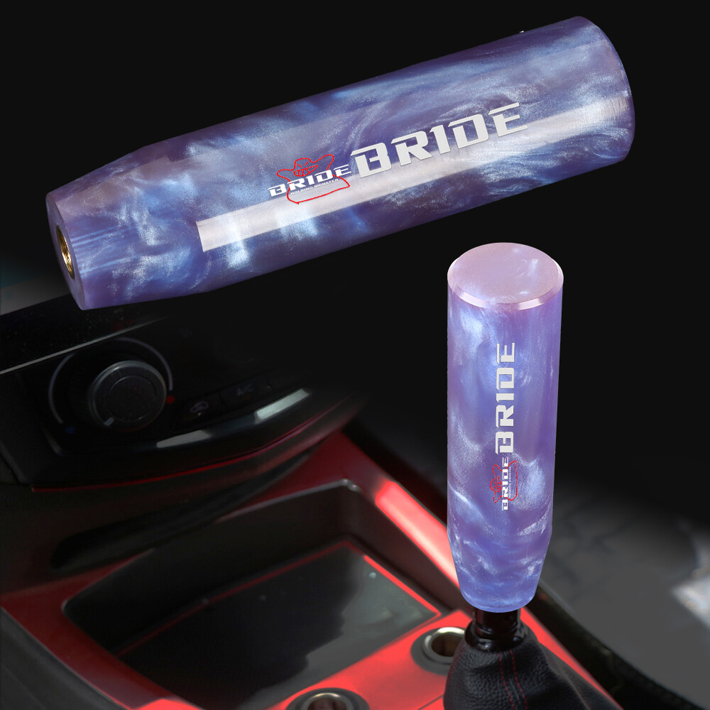 Universal JDM BRIDE Purple Pearl Long Stick Manual Gear Shift Knob Shifter 15cm