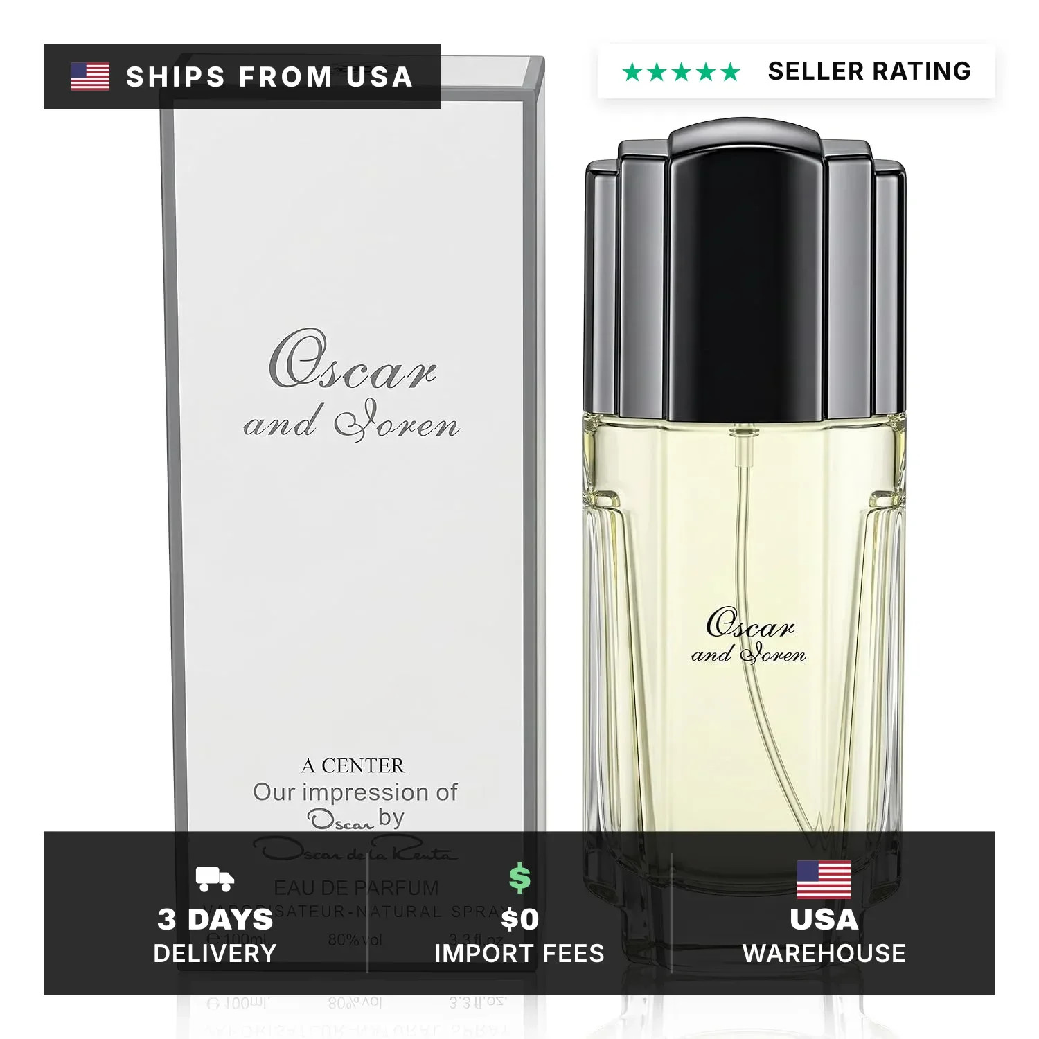 Oscar and Loren For Women Eau de Parfum 3.3 Fl Oz 100ml | Classic Floral Fragran