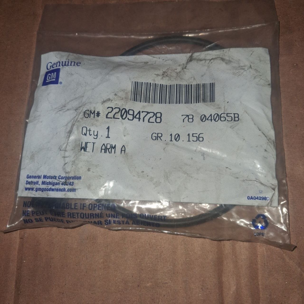 GM 22094728 Wet Arm Washer Nozzle Kit W/ Hose Lumina Grand Am 88-98 NOS