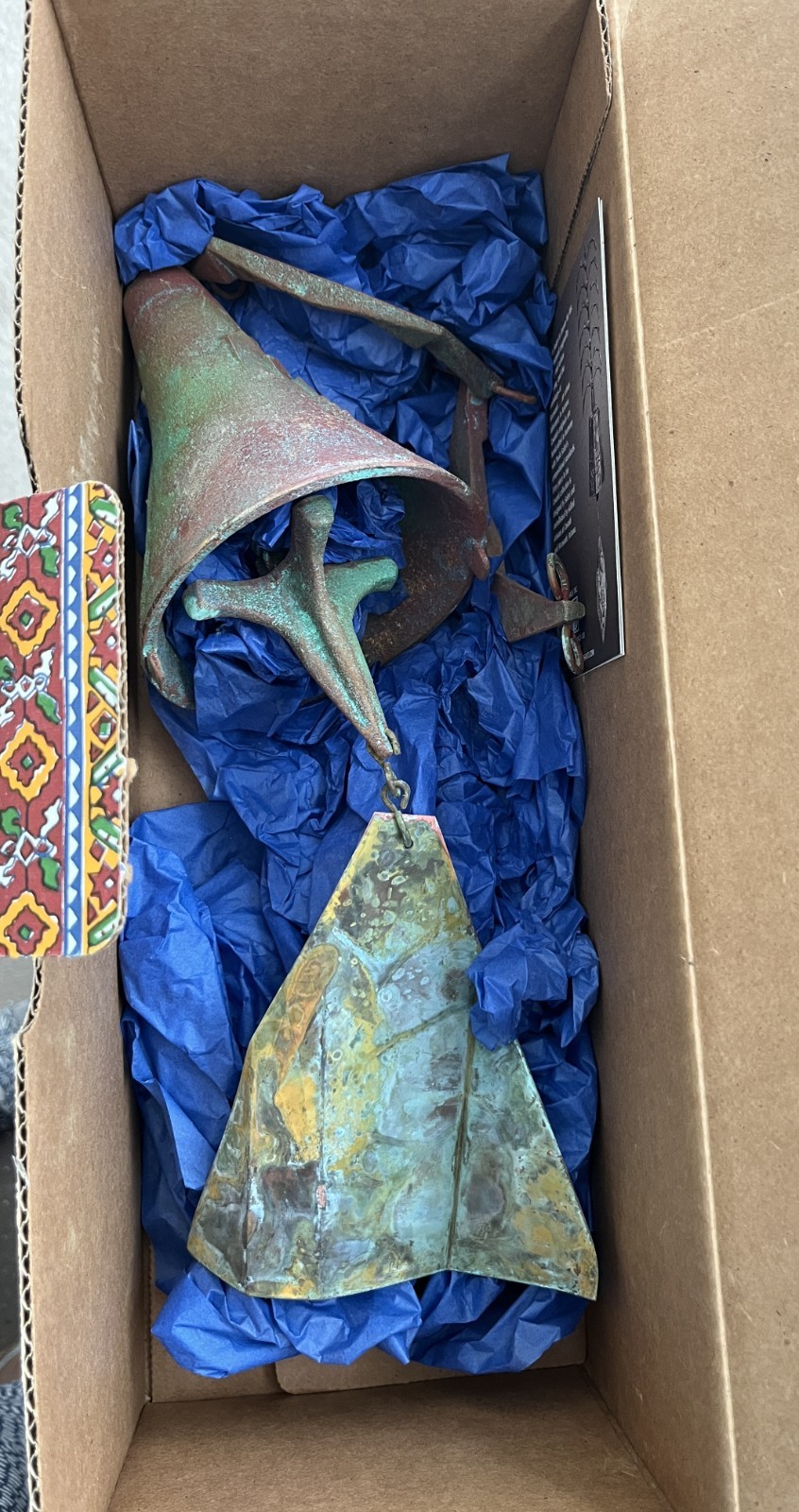 New Paolo Soleri Cosanti Custom Cast Bronze Bell Wind Chime in Original Box