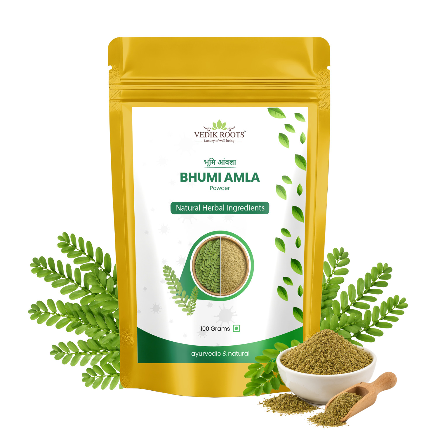 Bhumi Amla Powder 100g | Liver Detox Herbal Powder | Phyllanthus Niruri | Ayurve