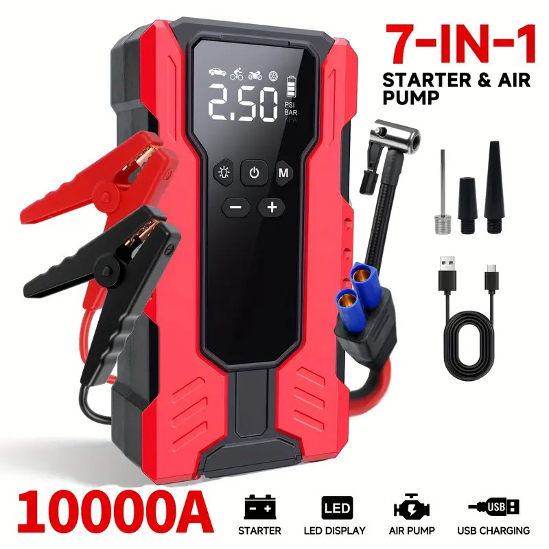 10000A emergency power supply, equipped with an air compressor, 12V 150PSI, new