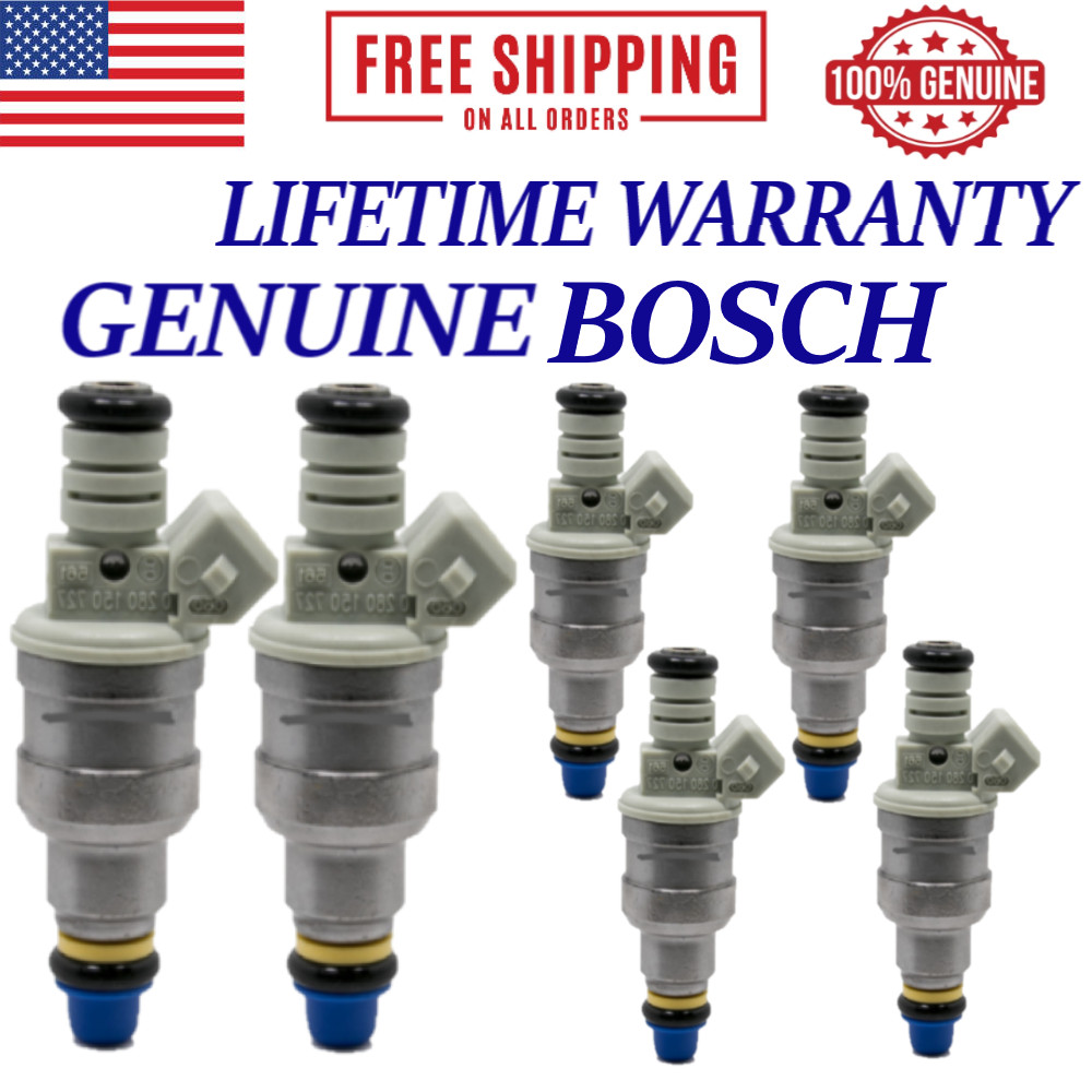 OEM BOSCH X6 Fuel Injectors For 1987-89 Ford E-250 Econoline Club Wagon 4.9L I6