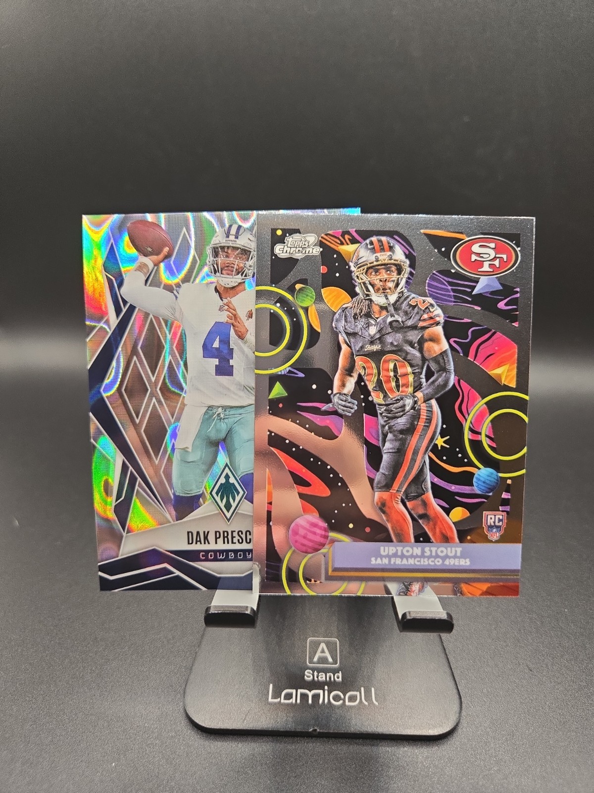 2 Card 2025 NFL Lot Upton Stout 49ers Rookie Cosmic & Raywave Prescott Cowboys