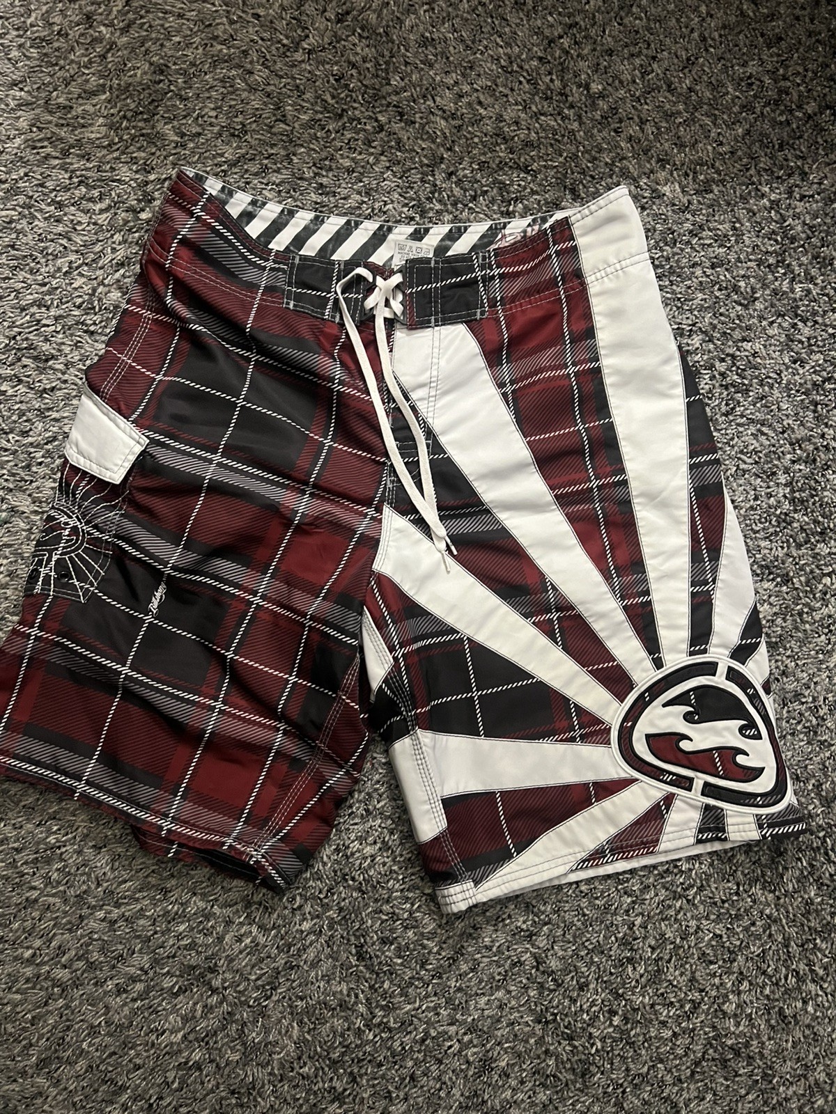 Vintage Billabong Andy Irons Rising Sun Boardshorts 34 Vintage Billabong Andy Irons Rising Sun Boardshorts 34
