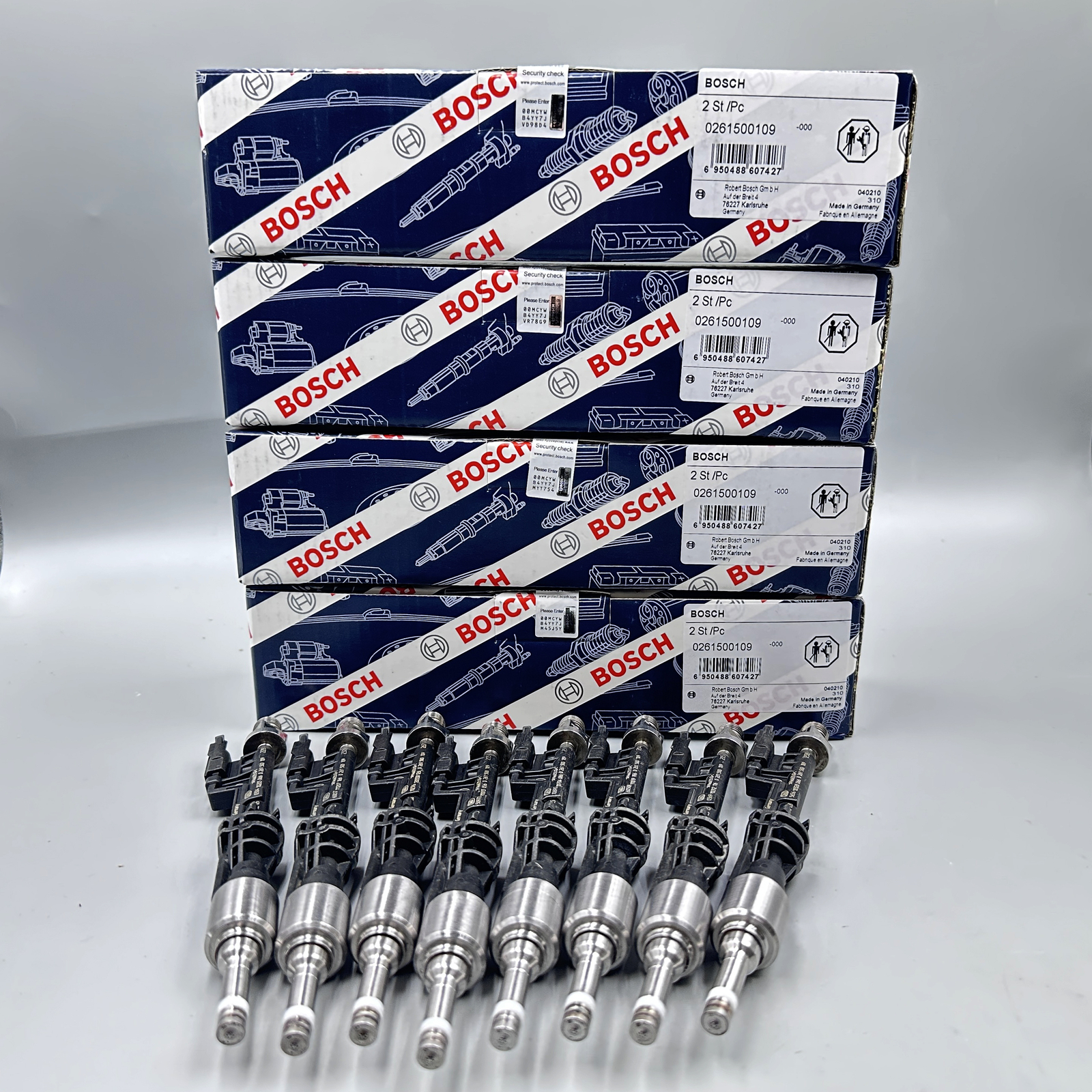 8X Genuine Bosch Fuel Injectors For BMW M5 M6 X5 X6 550i 13647597870 0261500109