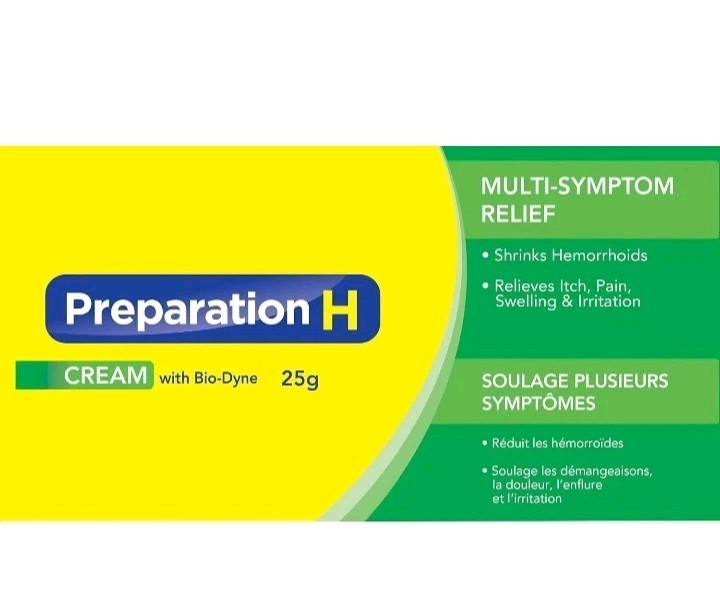 4 X 25g=100g Canadian Preparation H Cream With Bio-Dyne Multi Symptom 4 X 25g=100g Canadian Preparation H Cream With Bio-Dyne Multi Symptom