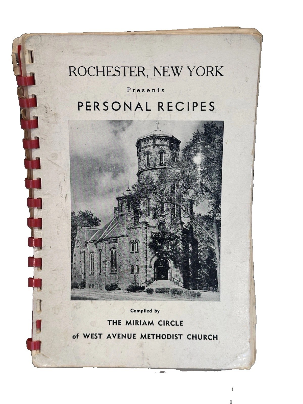 Vintage 1953 Church Cookbook Personal Recipes Rochester NY West Avenue Methodist