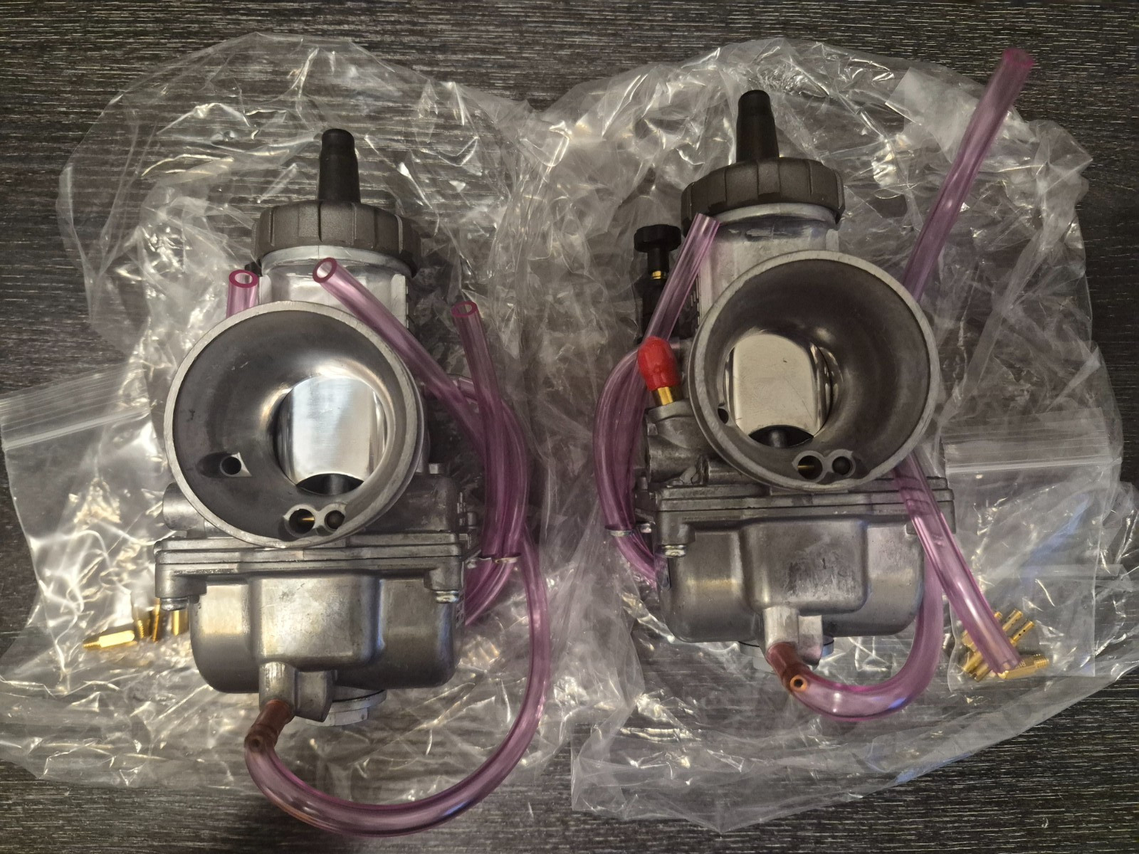 Yamaha Banshee YFZ350 34mm PJ Flat Slide Carburetor Set Dual Carbs + Jet Kit