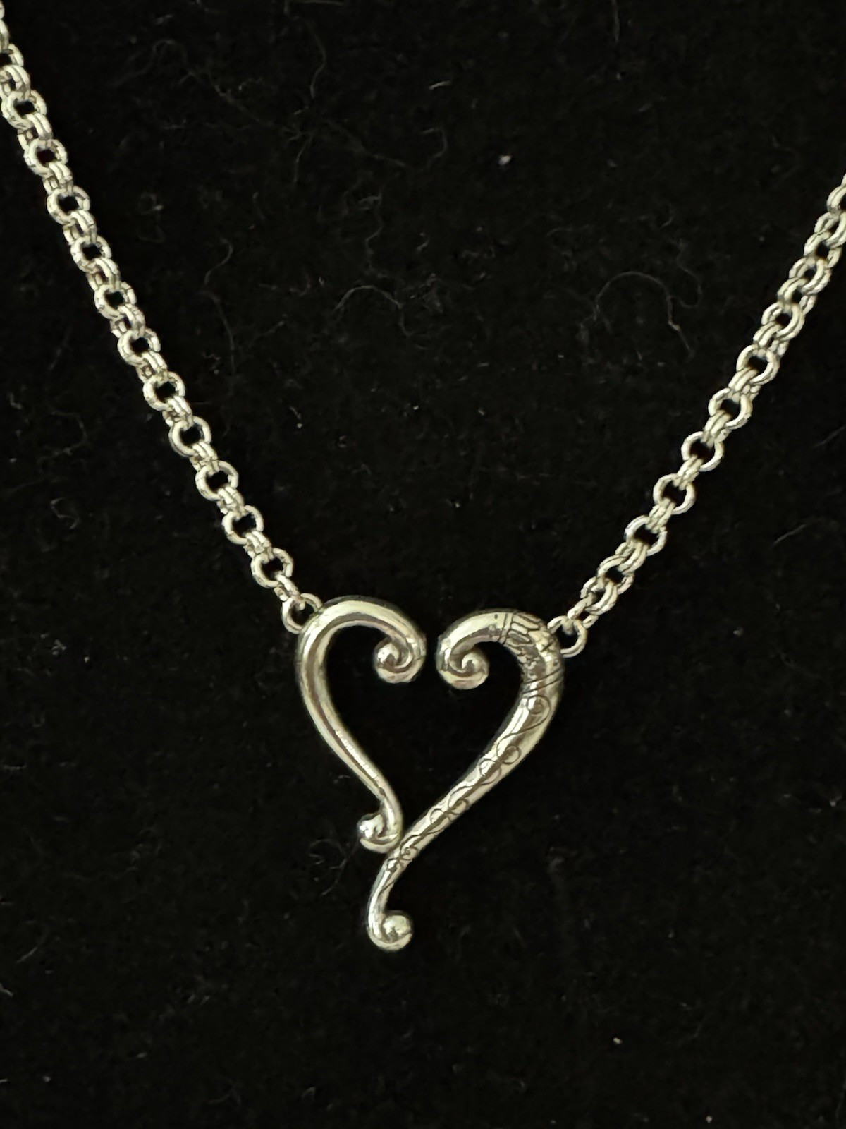 NWTag Brighton ADORE ME HEART Silver Pendant Necklace MSRP $68