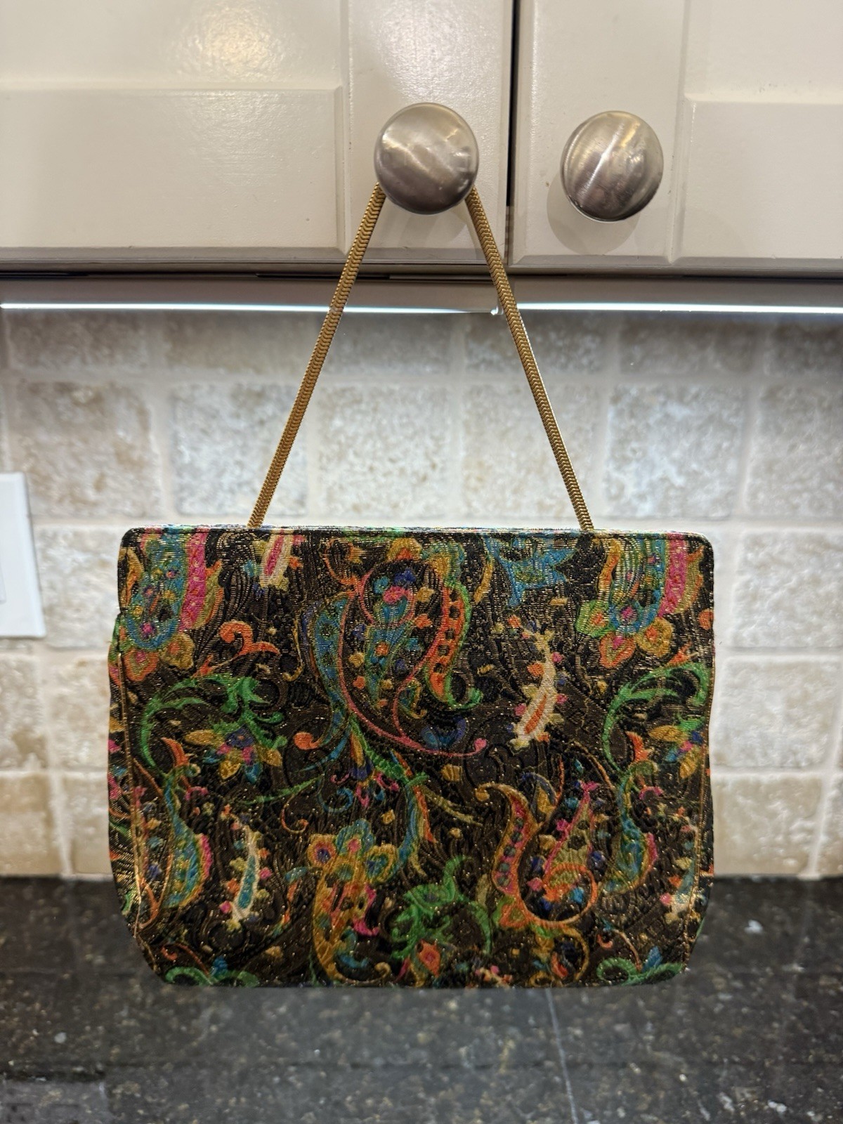 1950\'s Vintage Andrew Geller Handmade & Designed Metallic Clutch Purse Bag