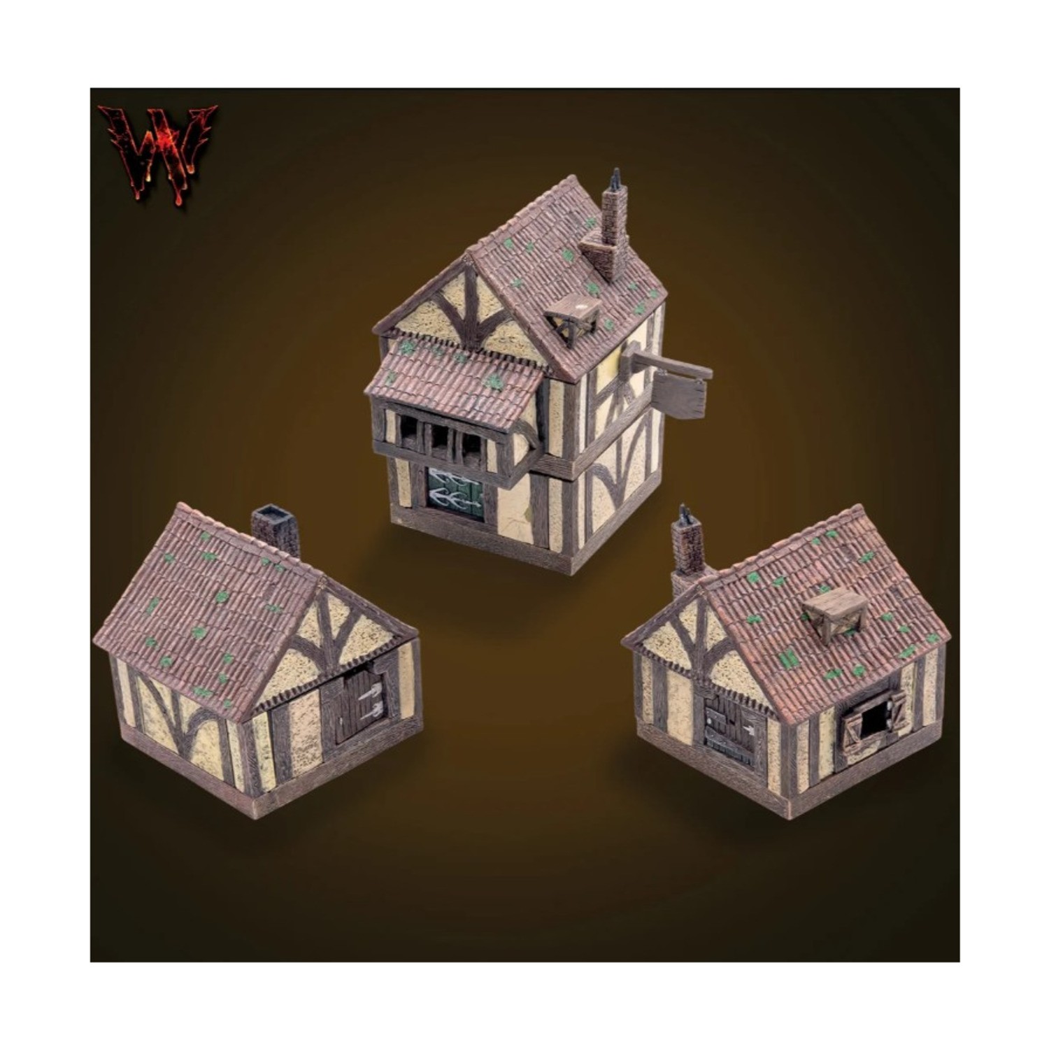 Dwarven Forge Fantasy Terrain 28mm City Tudor Core Set NM Dwarven Forge Fantasy Terrain 28mm City Tudor Core Set NM