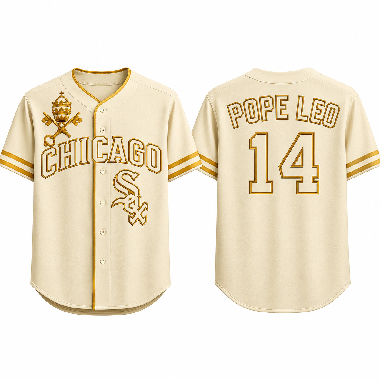 HOT ITEM Special Pope Leo x Chicago White Sox Custom Jersey, 3D Print, S-5XL