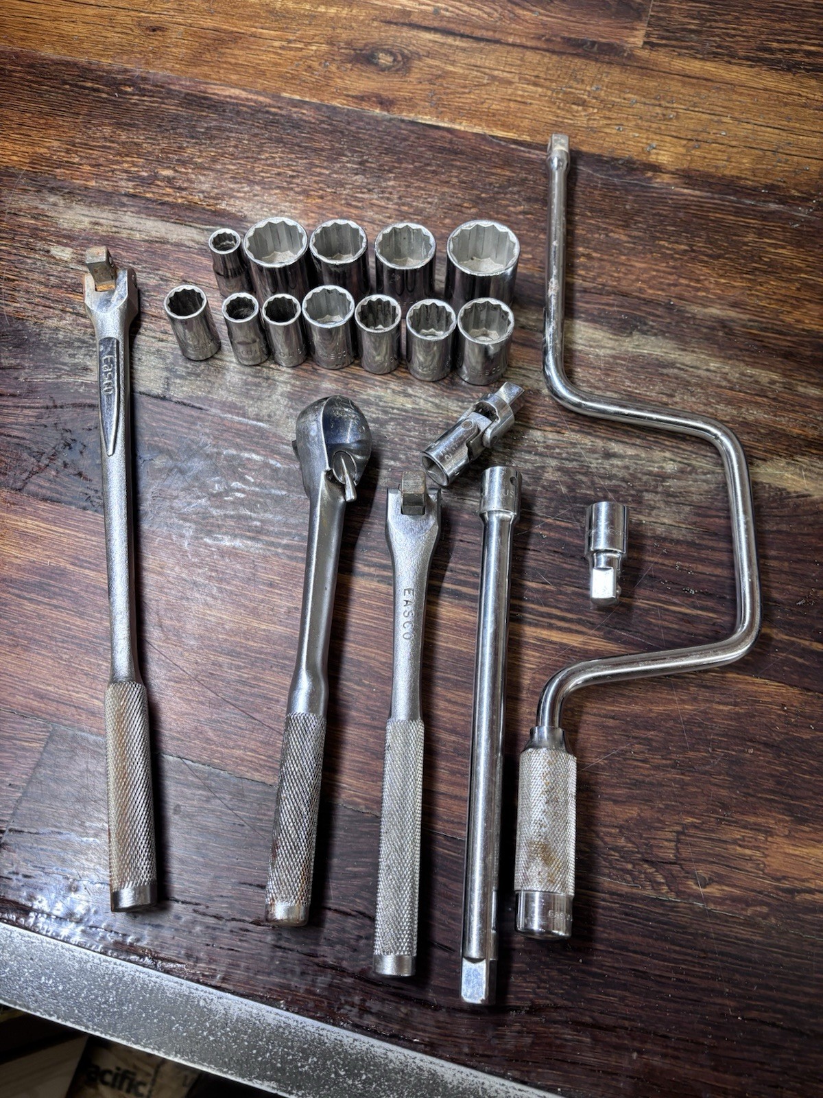 Vintage LOT OF 19 Easco 1/2 Drive Ratchet Extensions-SAE Sockets Speed Wrench Vintage LOT OF 19 Easco 1/2 Drive Ratchet Extensions-SAE Sockets Speed Wrench