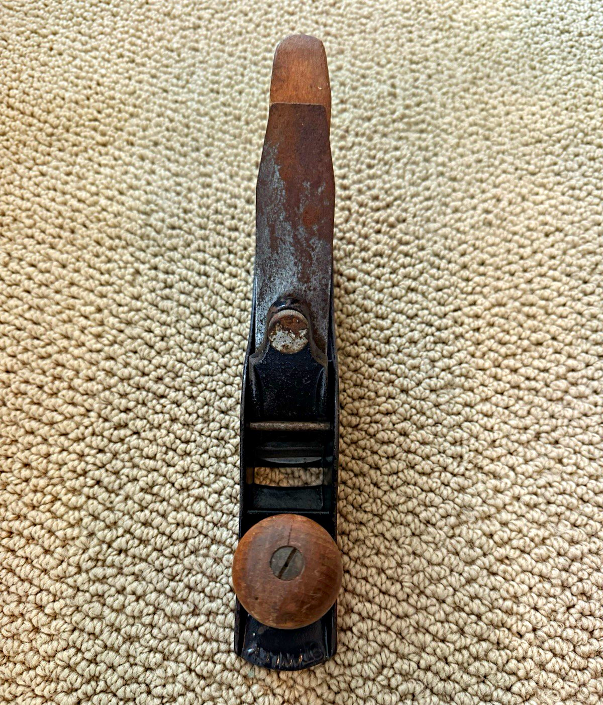 Vintage Stanley No. 40 Scrub Plane Steel Blade Metal Body Wood Handles