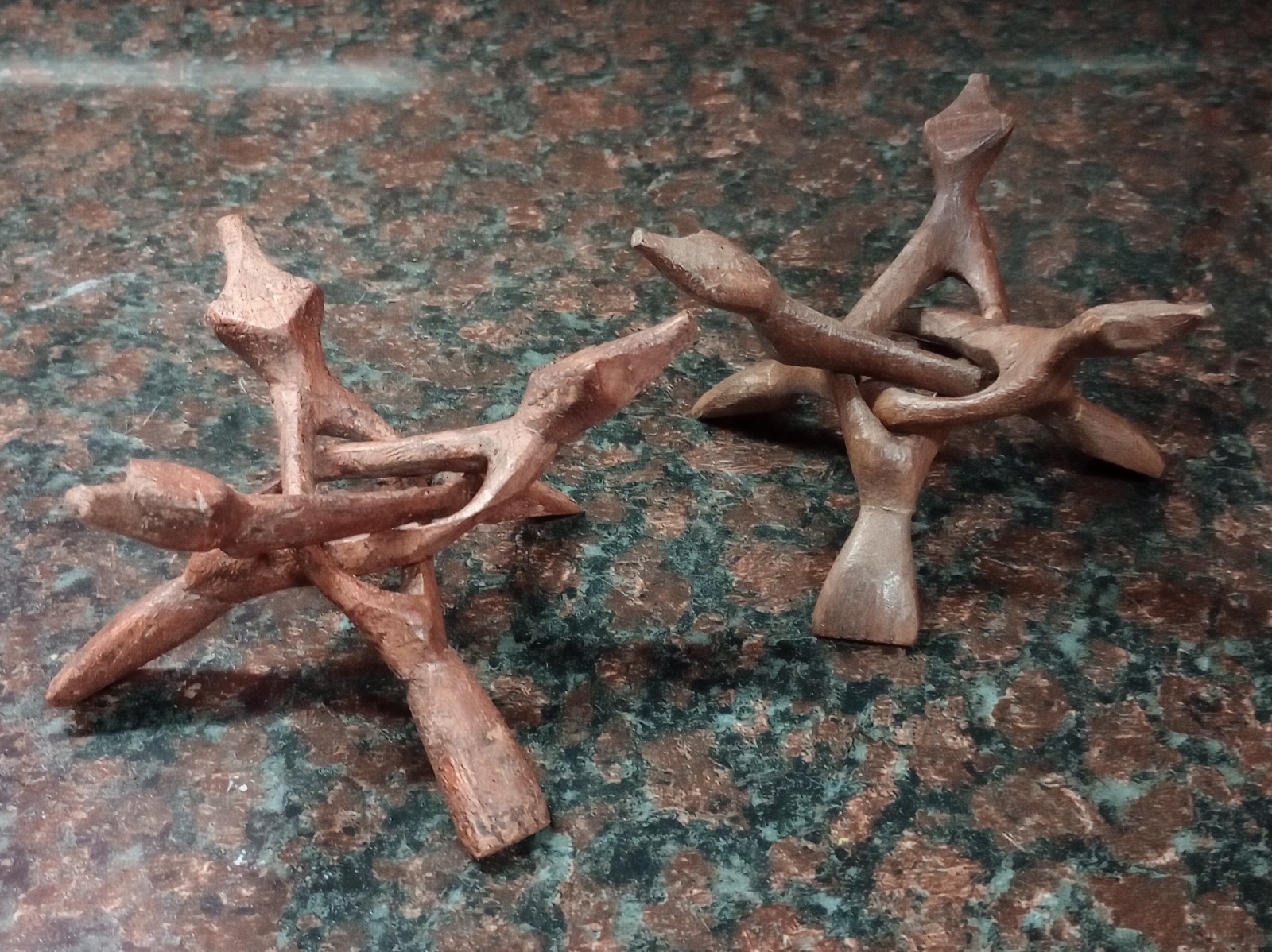 2 Hand Carved 4\
