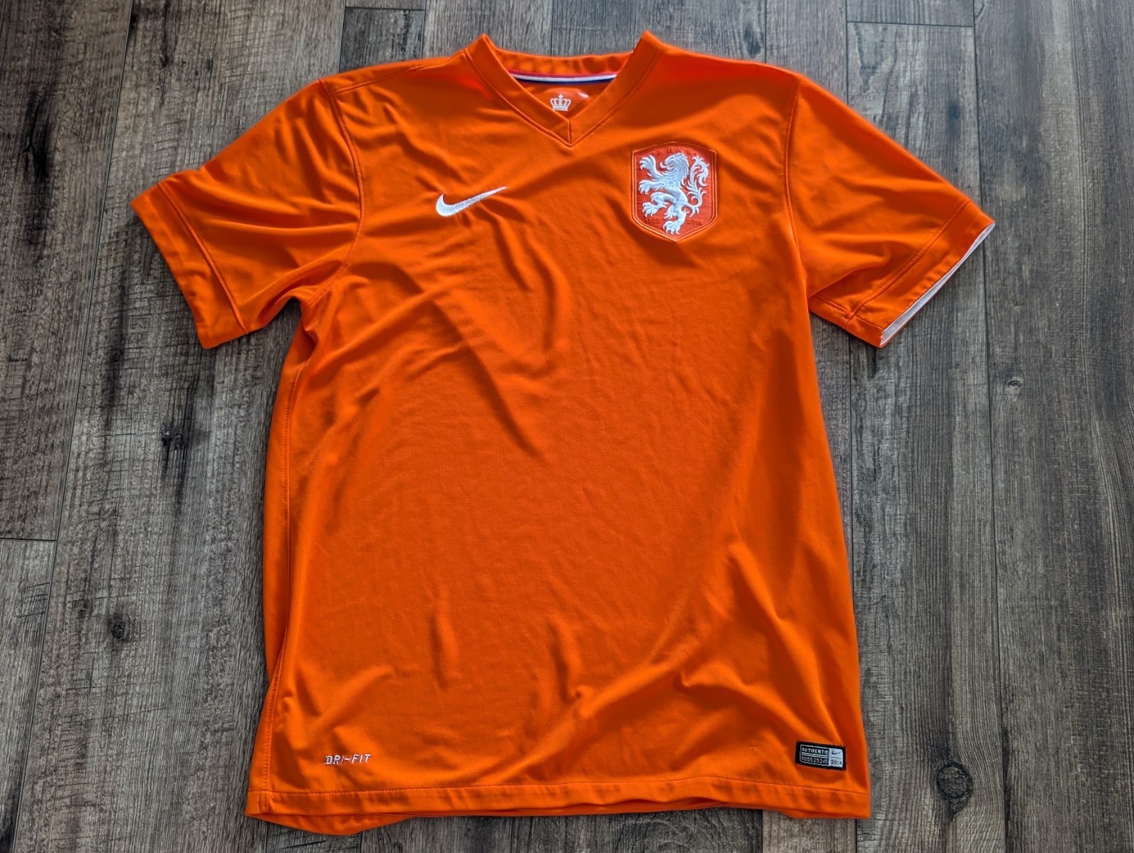 Nike Netherlands 2014–2015 Home Football Jersey Orange Dri-FIT Men’s Size L Nike Netherlands 2014–2015 Home Football Jersey Orange Dri-FIT Men’s Size L